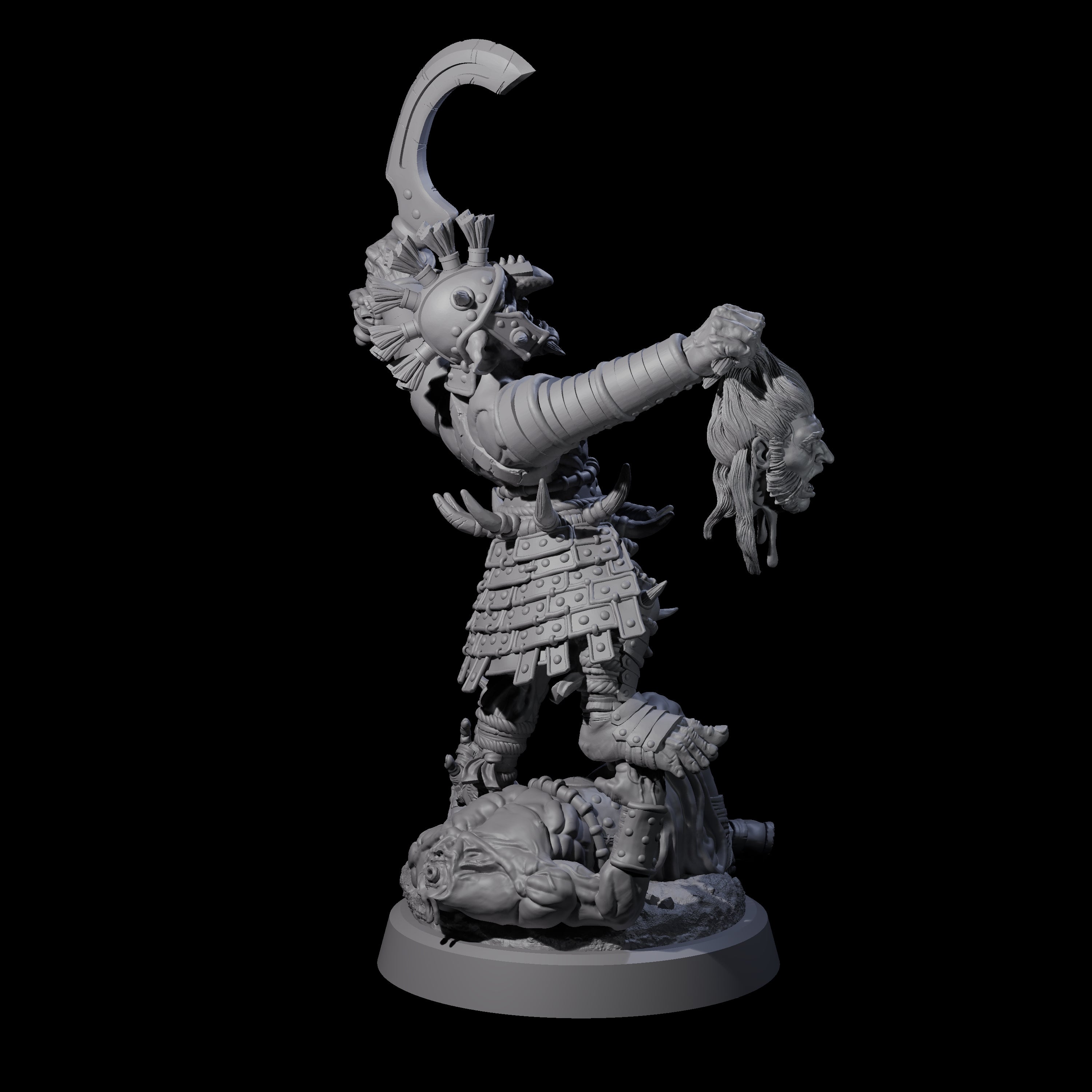 Celebrating Goblin Warlord Miniature for Dungeons and Dragons, Pathfinder or other TTRPGs