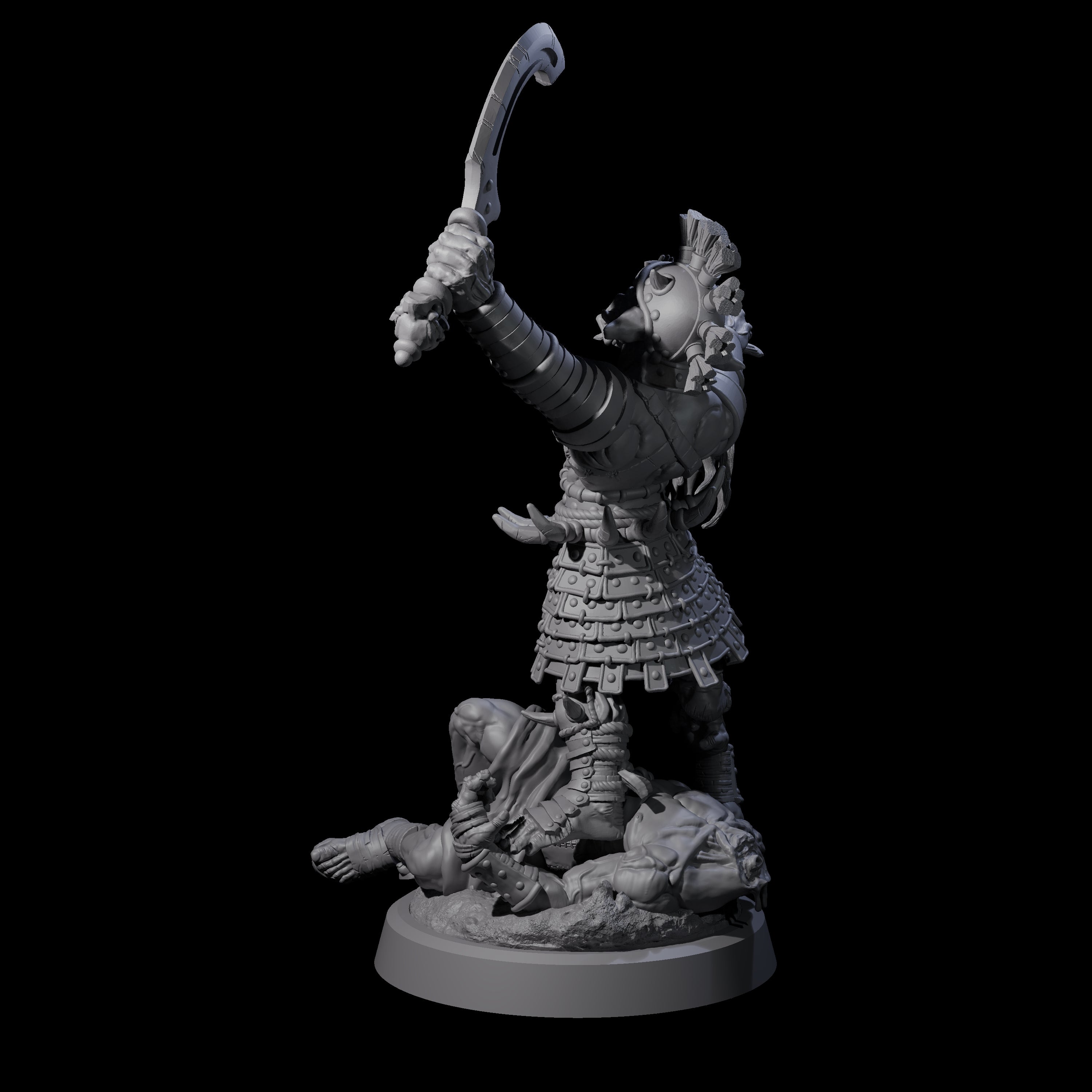 Celebrating Goblin Warlord Miniature for Dungeons and Dragons, Pathfinder or other TTRPGs