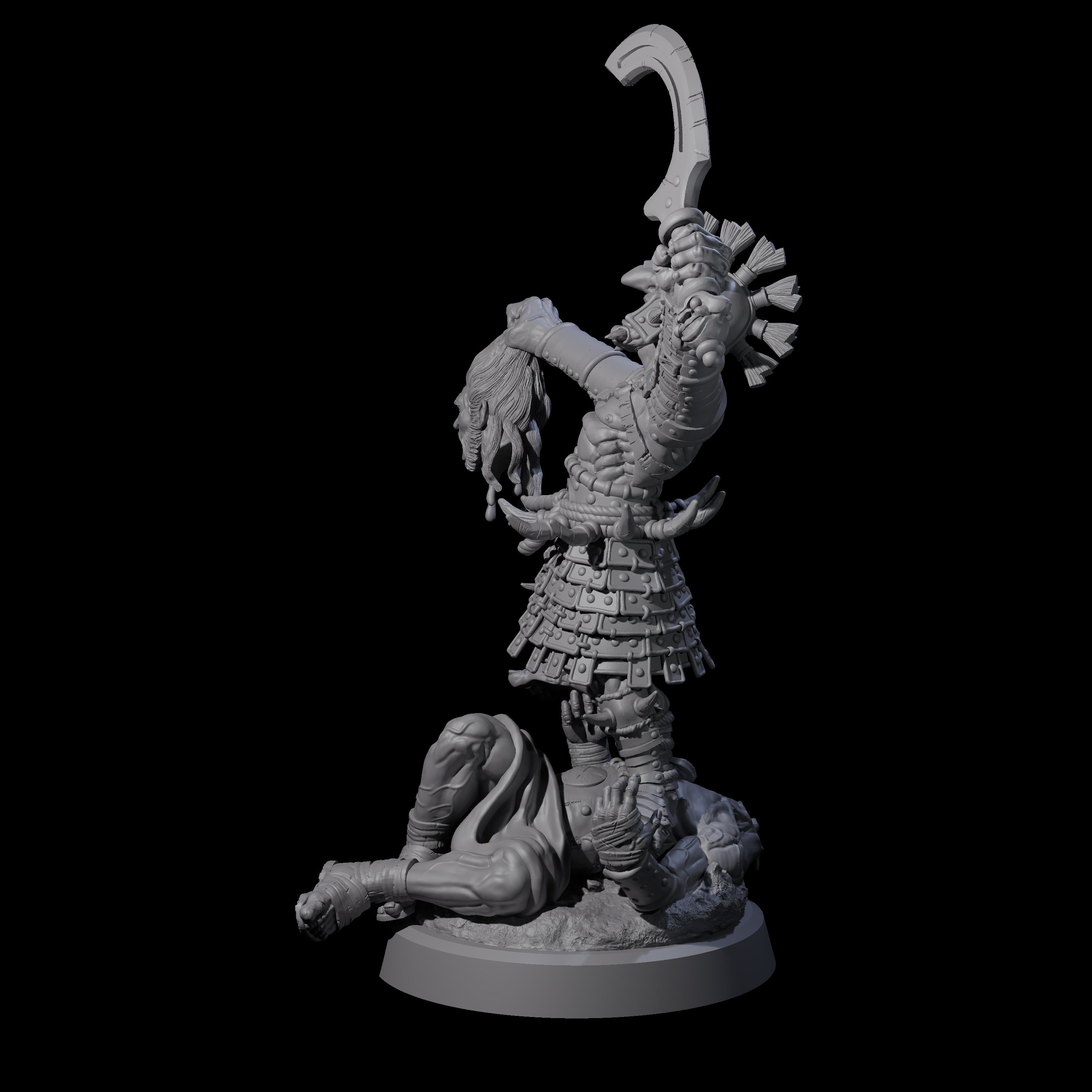 Celebrating Goblin Warlord Miniature for Dungeons and Dragons, Pathfinder or other TTRPGs