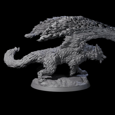 Celestial Dire Wolf Miniature for Dungeons and Dragons, Pathfinder or other TTRPGs