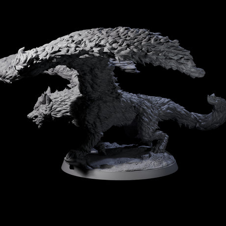 Celestial Dire Wolf Miniature for Dungeons and Dragons, Pathfinder or other TTRPGs