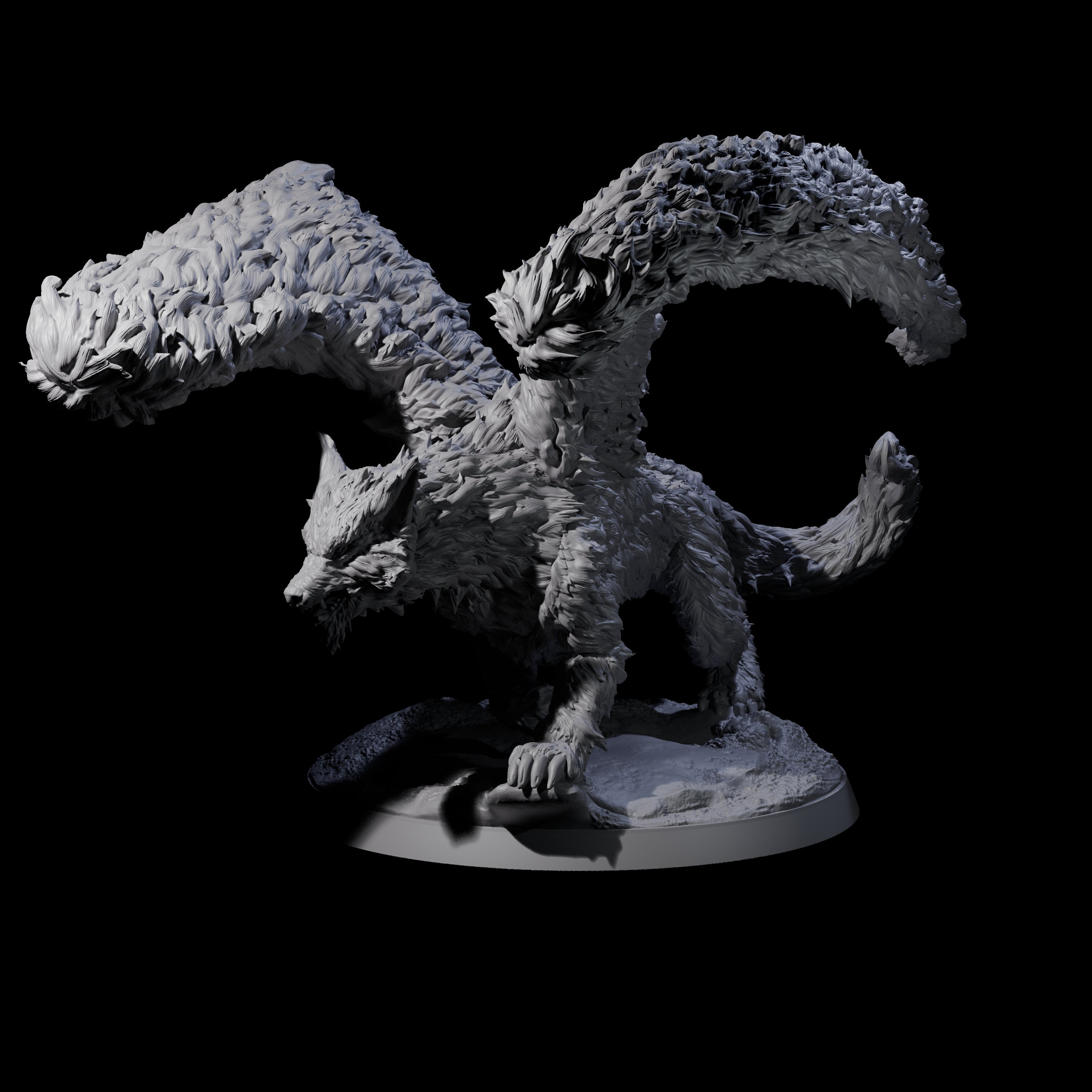 Celestial Dire Wolf Miniature for Dungeons and Dragons, Pathfinder or other TTRPGs