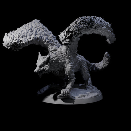 Celestial Dire Wolf Miniature for Dungeons and Dragons, Pathfinder or other TTRPGs