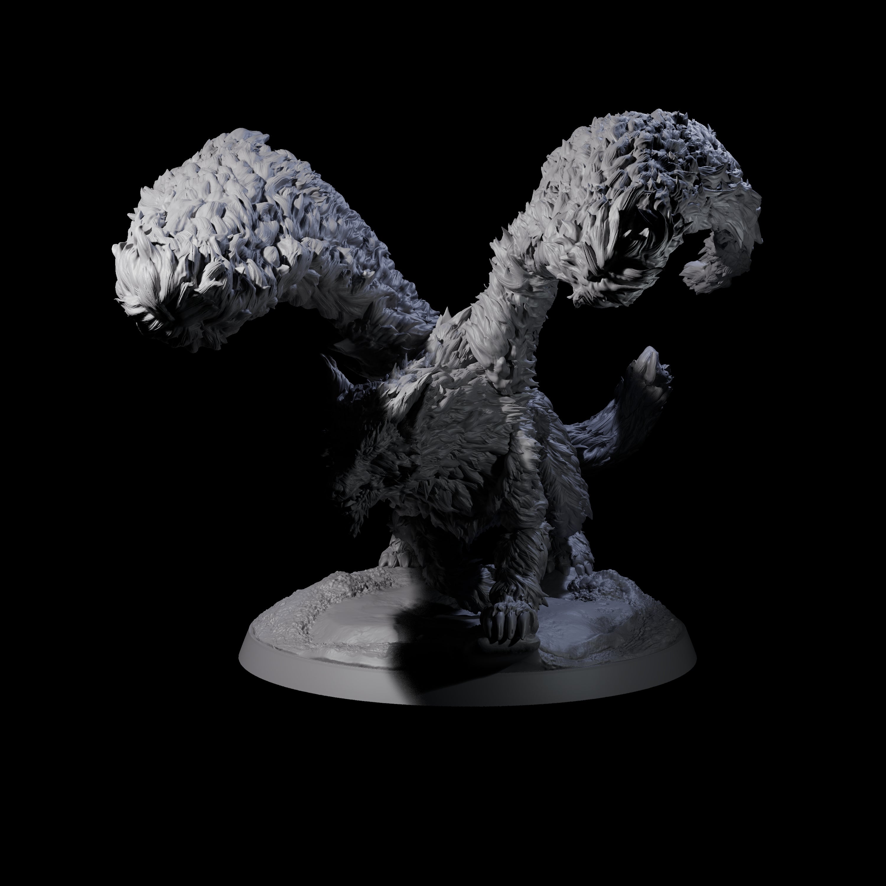 Celestial Dire Wolf Miniature for Dungeons and Dragons, Pathfinder or other TTRPGs