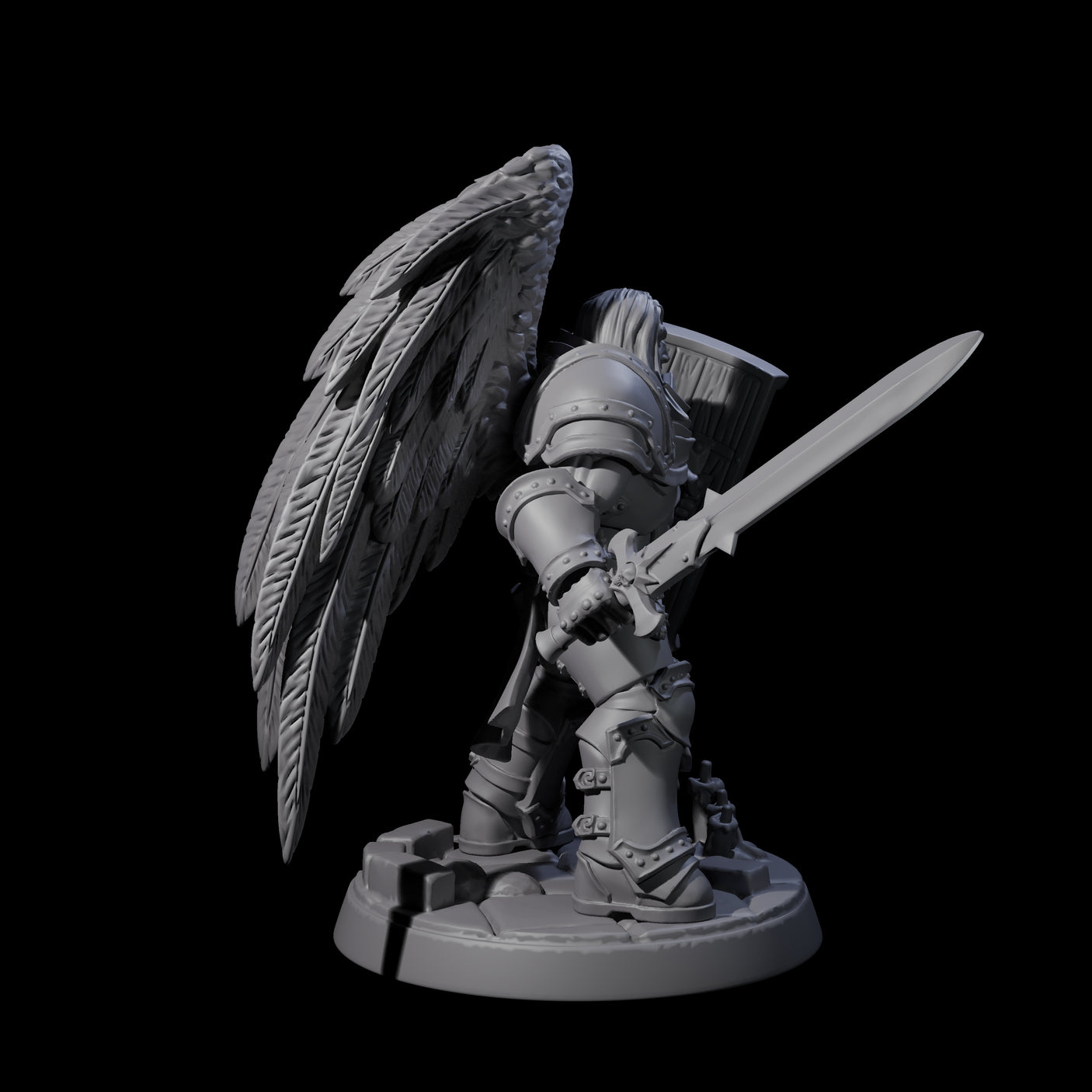 Celestial Foot Solider A Miniature for Dungeons and Dragons, Pathfinder or other TTRPGs