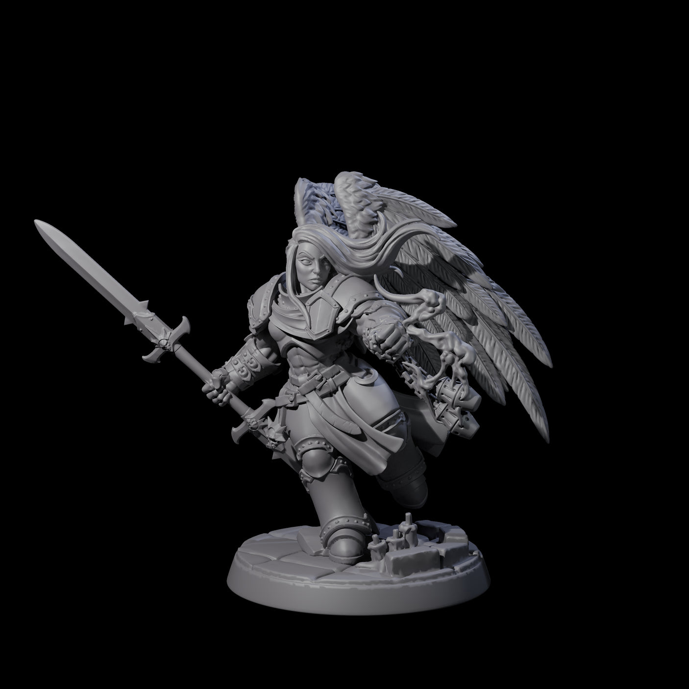 Celestial Foot Solider E Miniature for Dungeons and Dragons, Pathfinder or other TTRPGs