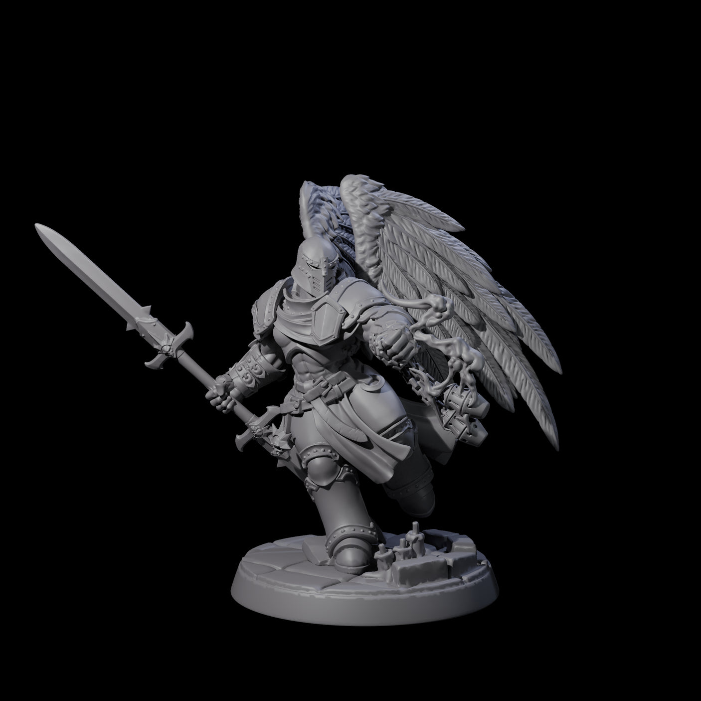 Celestial Foot Solider E Miniature for Dungeons and Dragons, Pathfinder or other TTRPGs