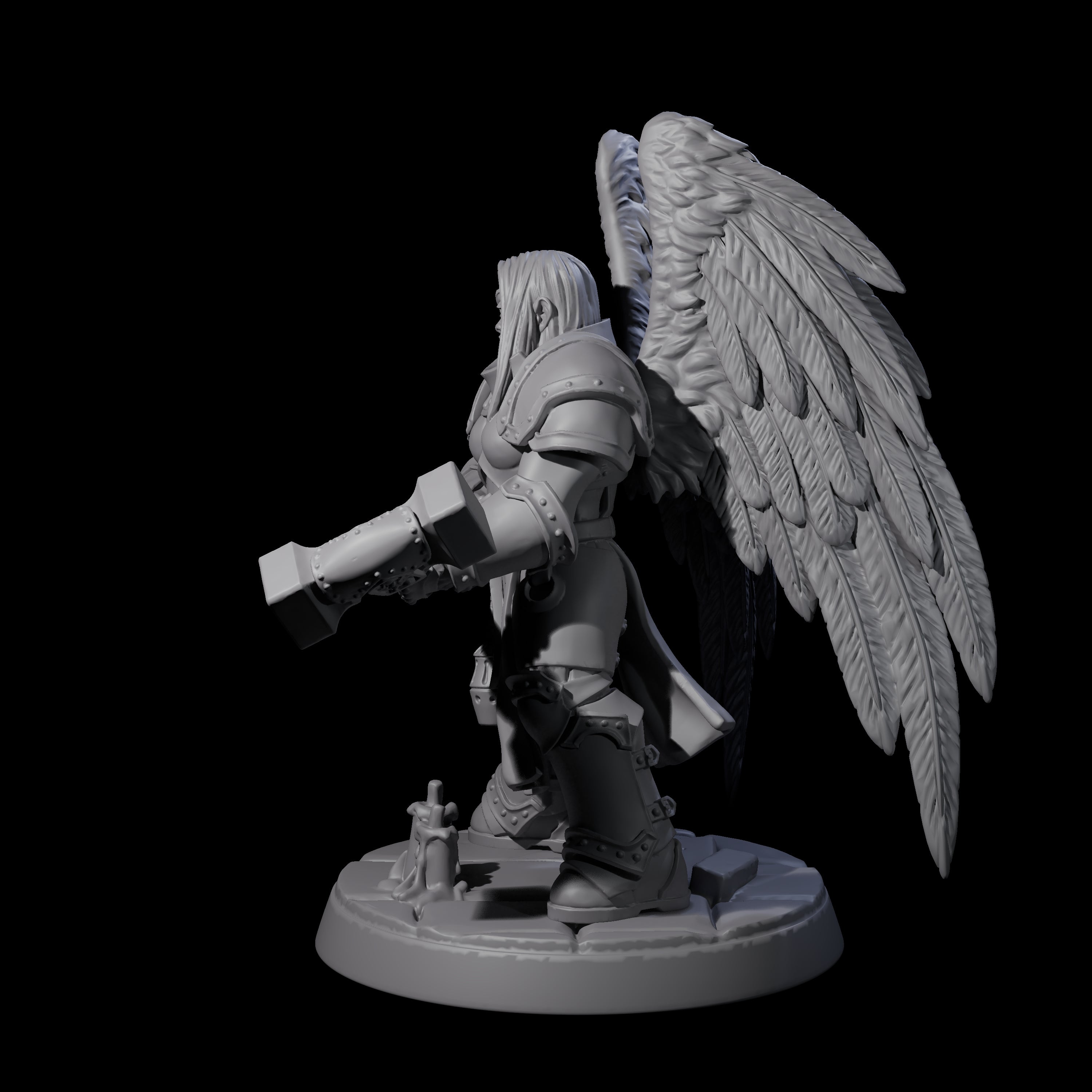 Celestial Foot Solider F Miniature for Dungeons and Dragons, Pathfinder or other TTRPGs