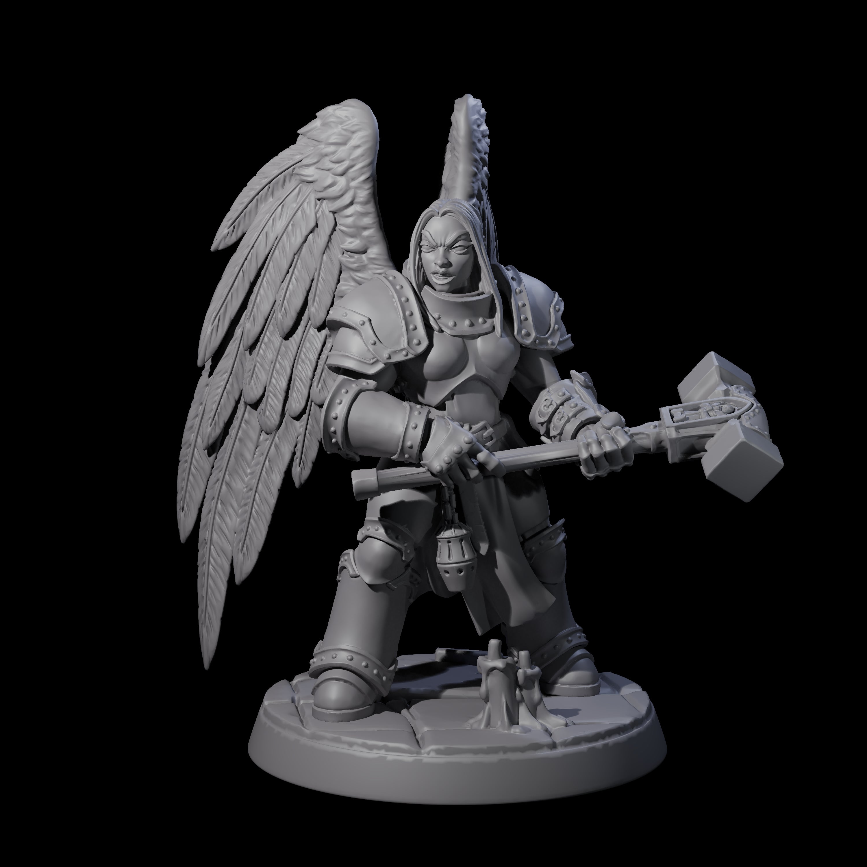 Celestial Foot Solider F Miniature for Dungeons and Dragons, Pathfinder or other TTRPGs