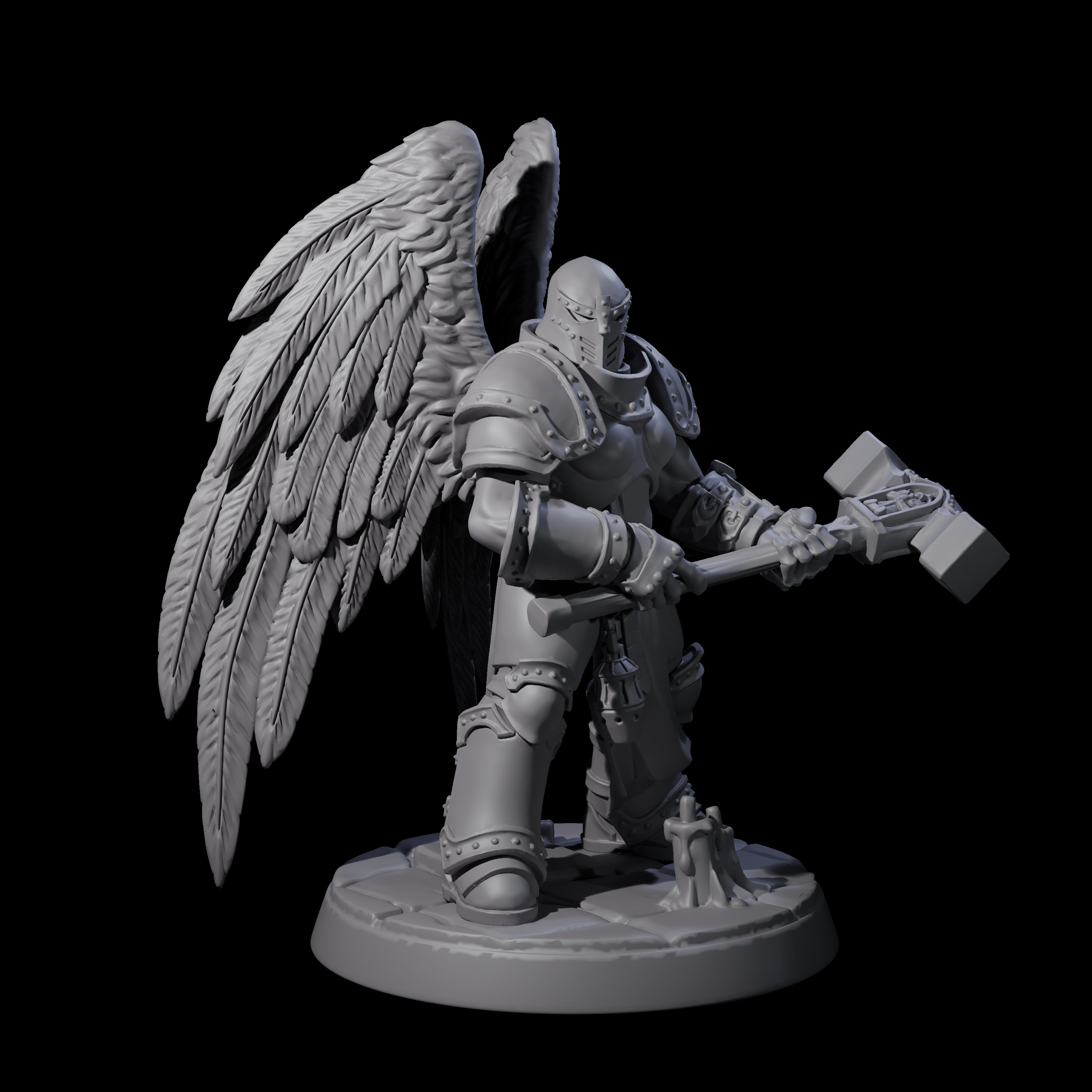 Celestial Foot Solider F Miniature for Dungeons and Dragons, Pathfinder or other TTRPGs