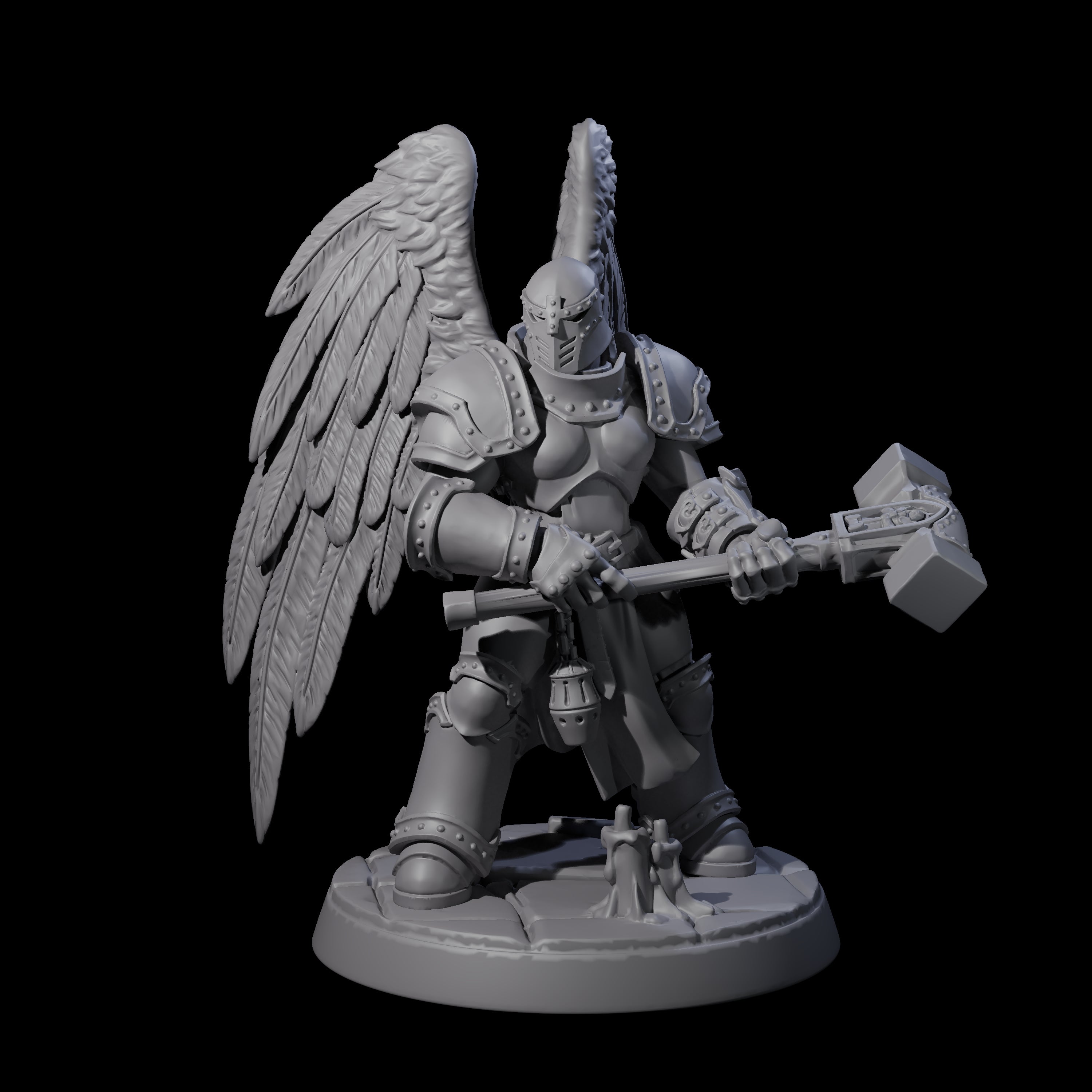 Celestial Foot Solider F Miniature for Dungeons and Dragons, Pathfinder or other TTRPGs