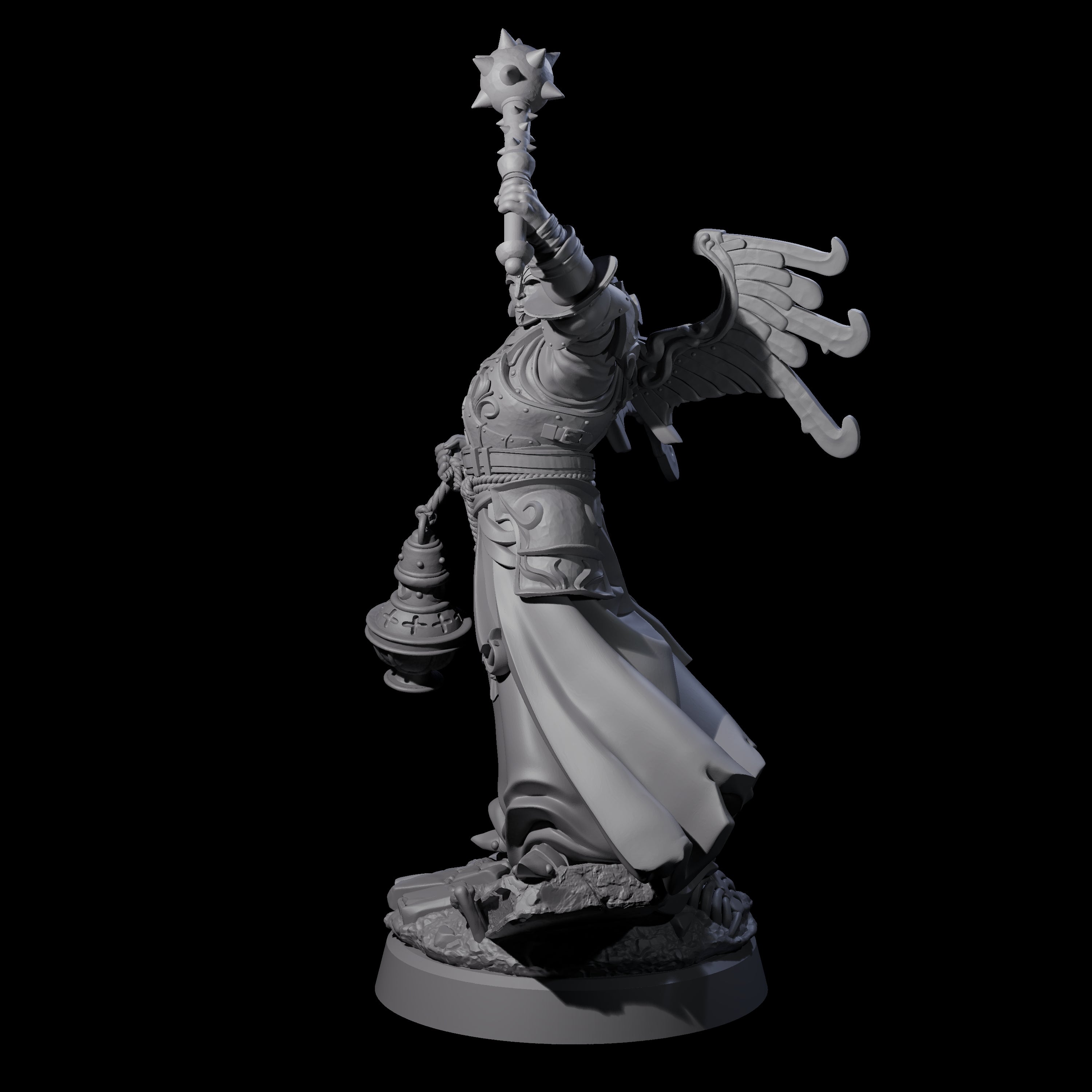 Censor Swinging Human Paladin Miniature for Dungeons and Dragons, Pathfinder or other TTRPGs