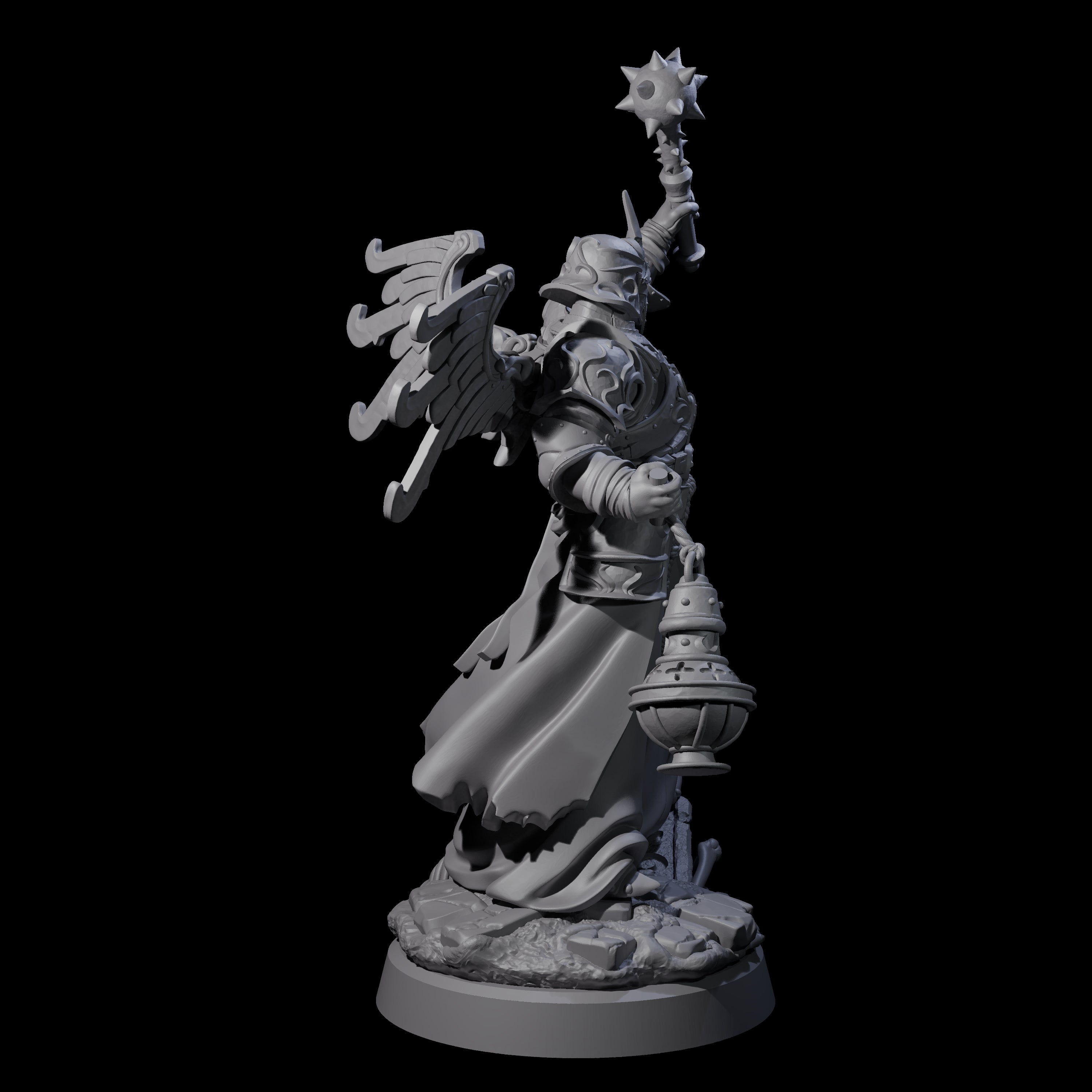 Censor Swinging Human Paladin Miniature for Dungeons and Dragons, Pathfinder or other TTRPGs