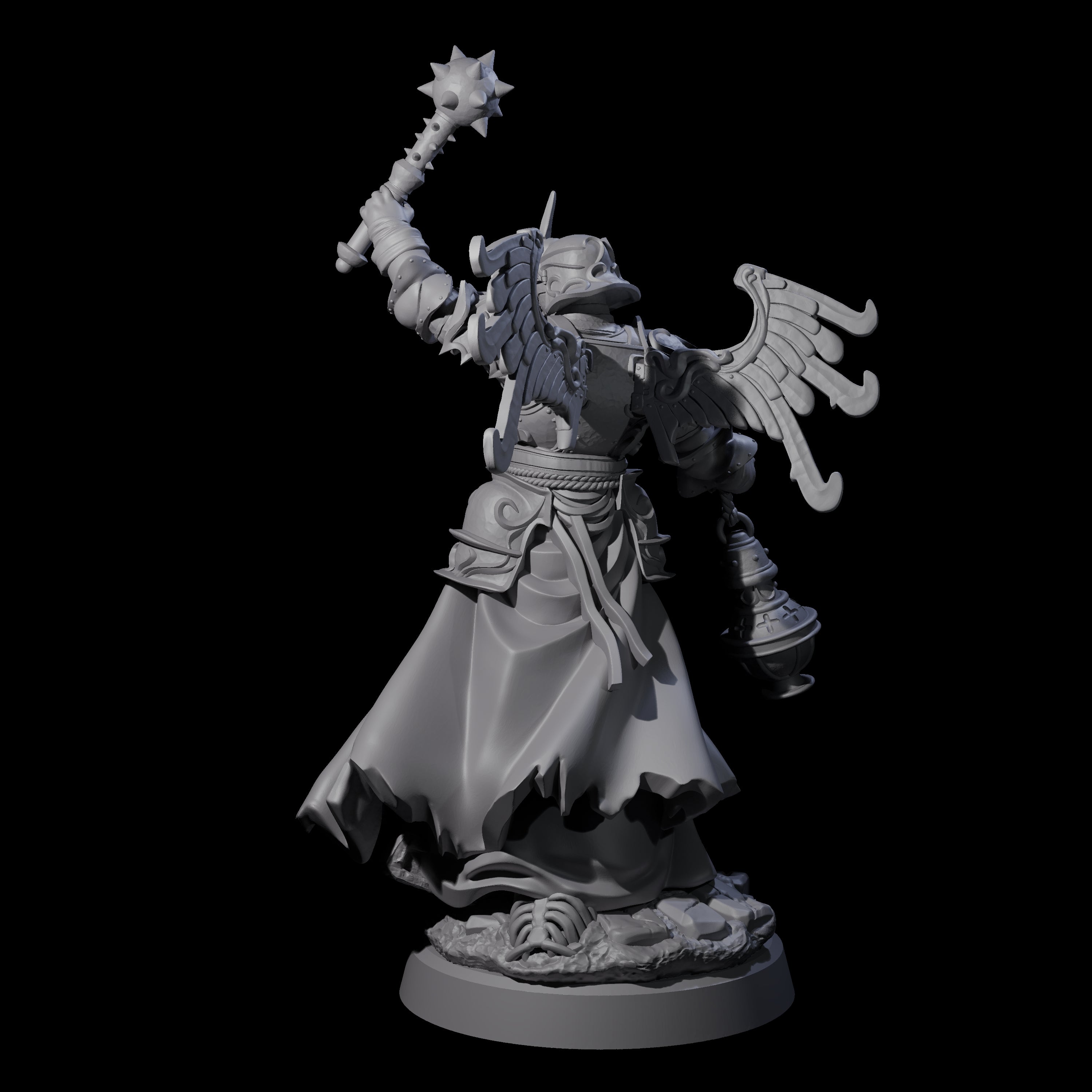Censor Swinging Human Paladin Miniature for Dungeons and Dragons, Pathfinder or other TTRPGs