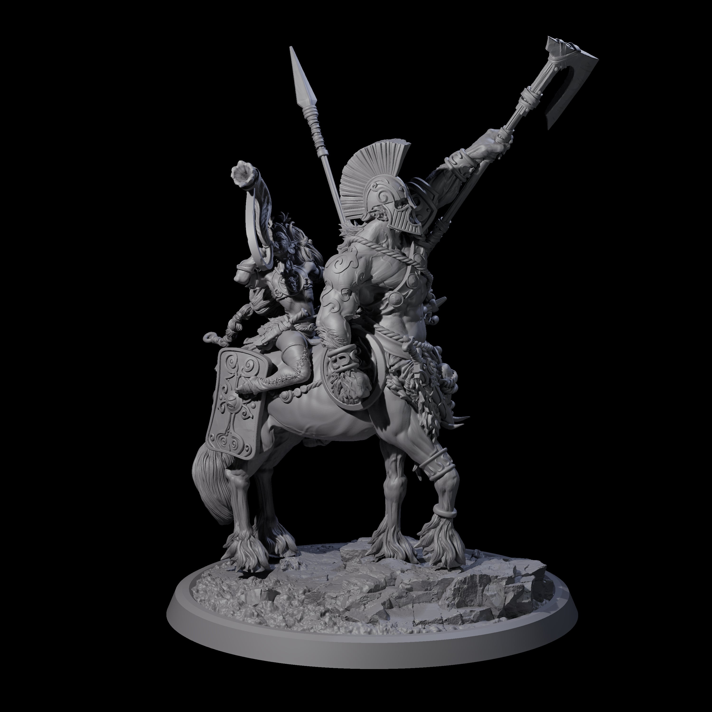 Centaur Elf Teamup A Miniature for Dungeons and Dragons, Pathfinder or other TTRPGs