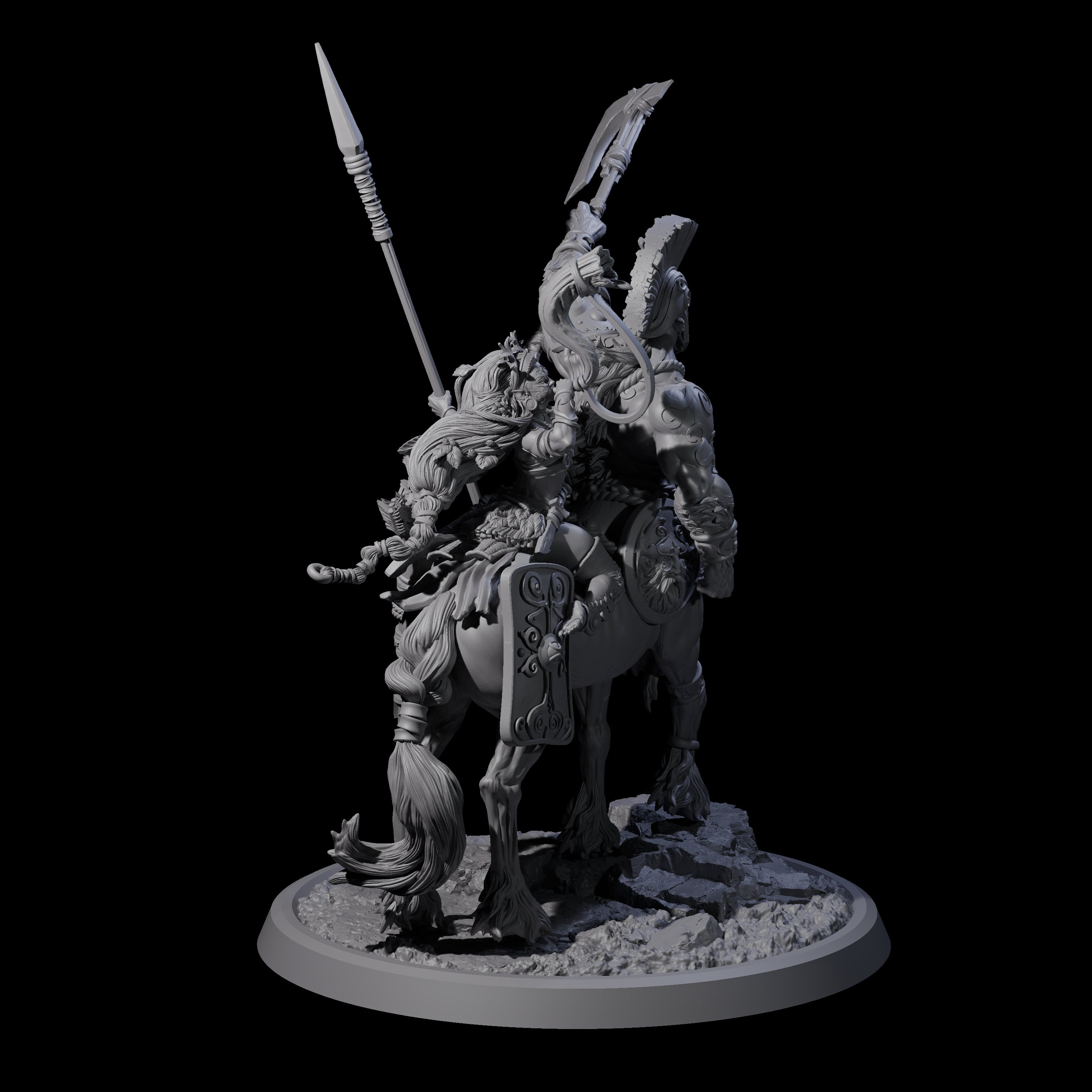 Centaur Elf Teamup A Miniature for Dungeons and Dragons, Pathfinder or other TTRPGs