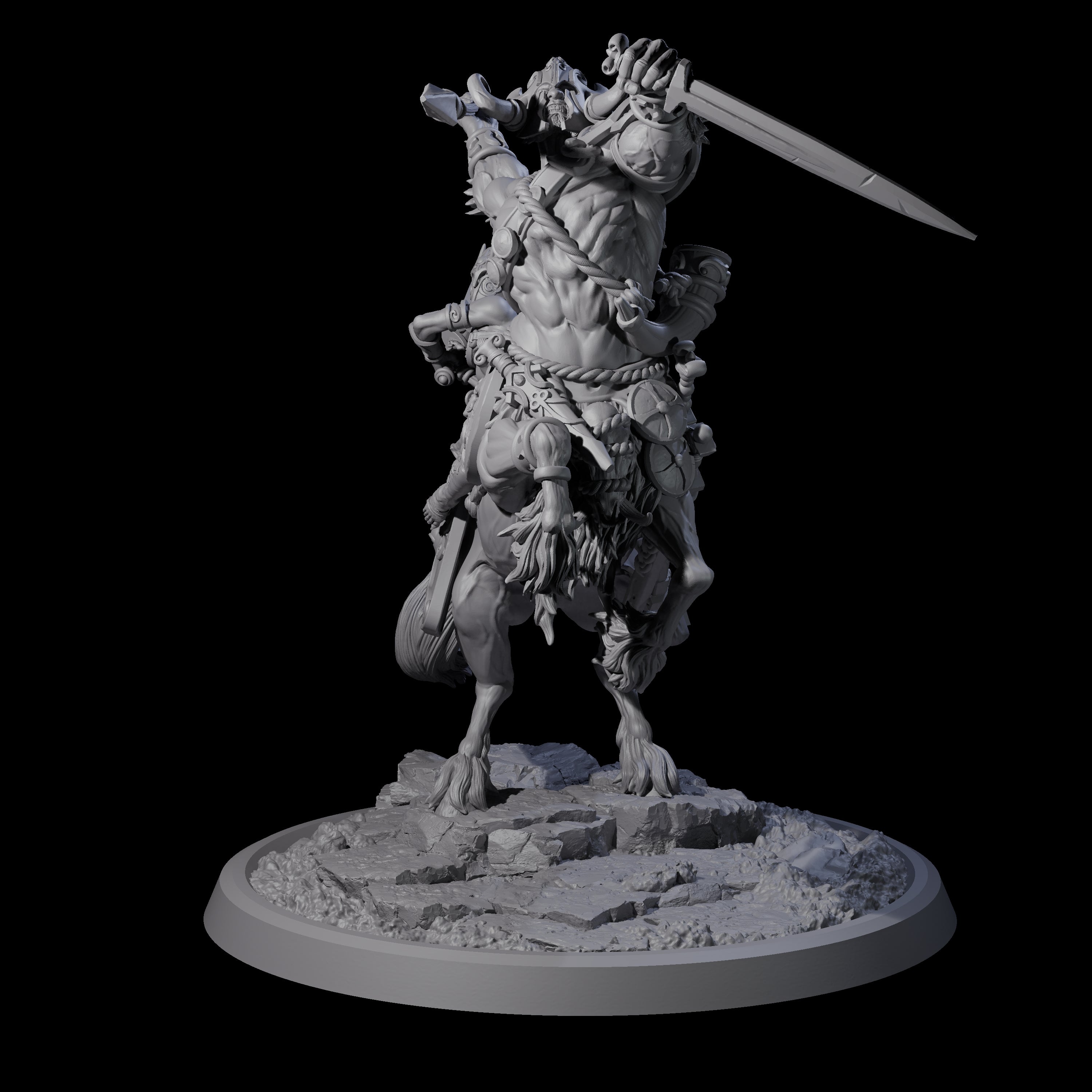 Centaur Elf Teamup C Miniature for Dungeons and Dragons, Pathfinder or other TTRPGs