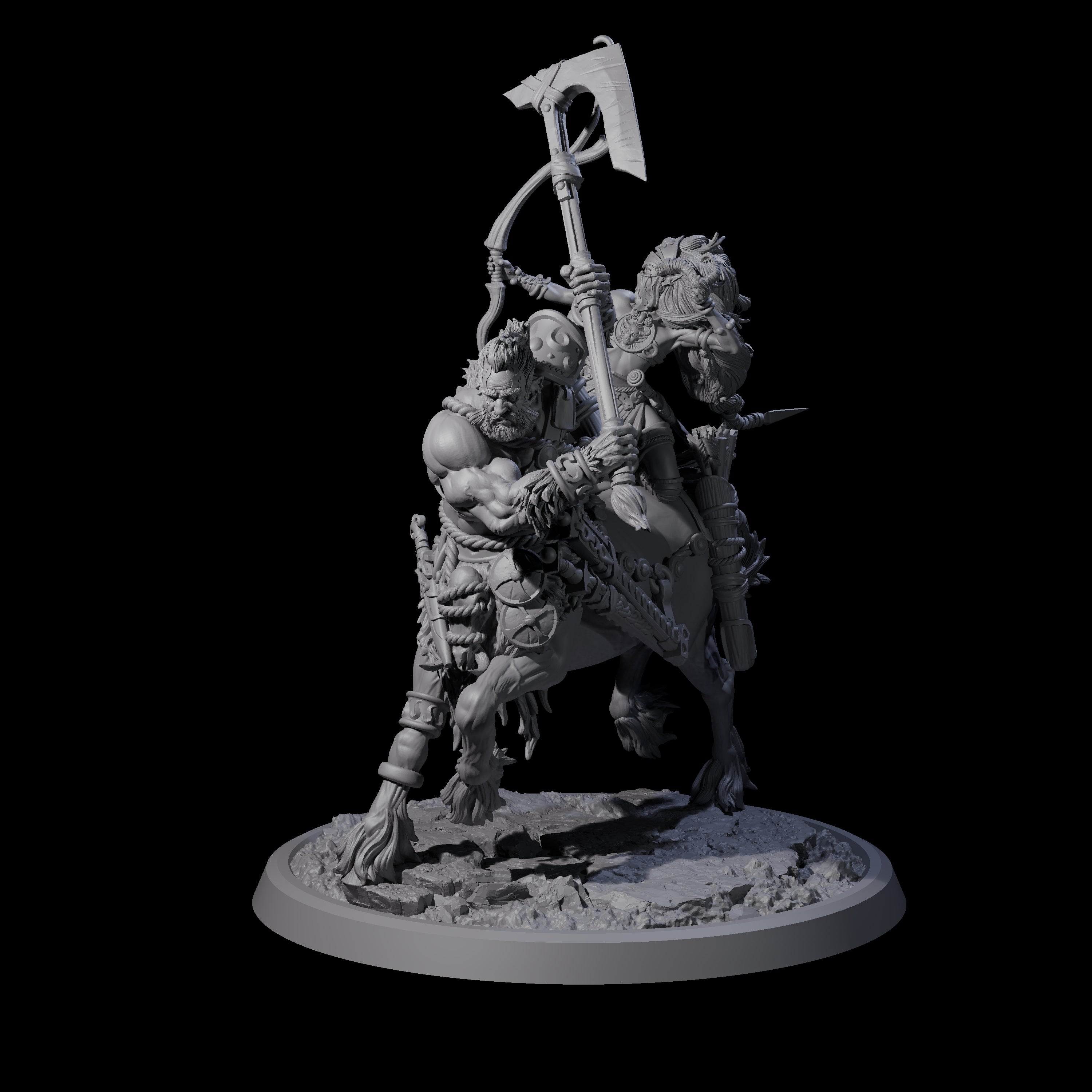 Centaur Elf Teamup D Miniature for Dungeons and Dragons, Pathfinder or other TTRPGs