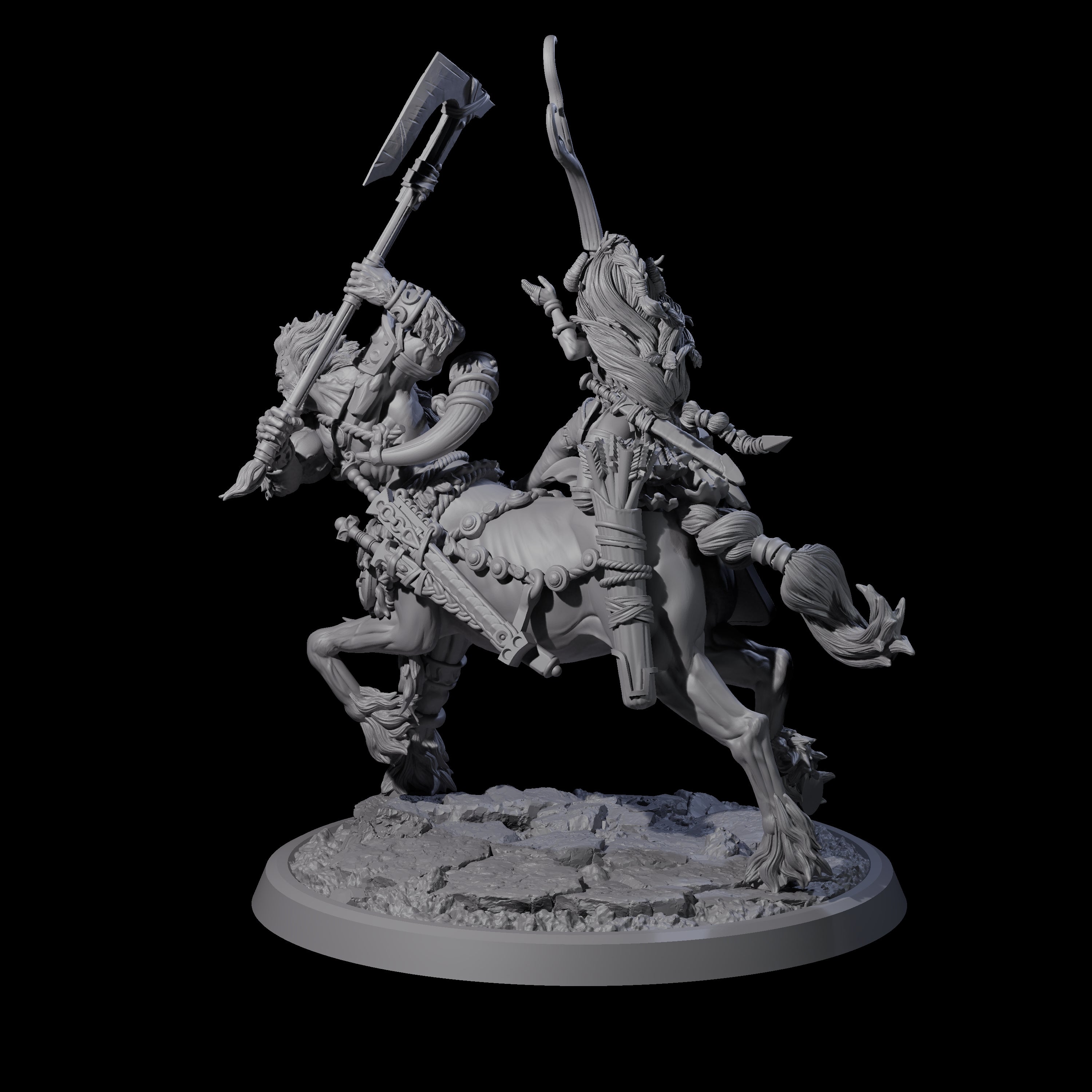 Centaur Elf Teamup D Miniature for Dungeons and Dragons, Pathfinder or other TTRPGs
