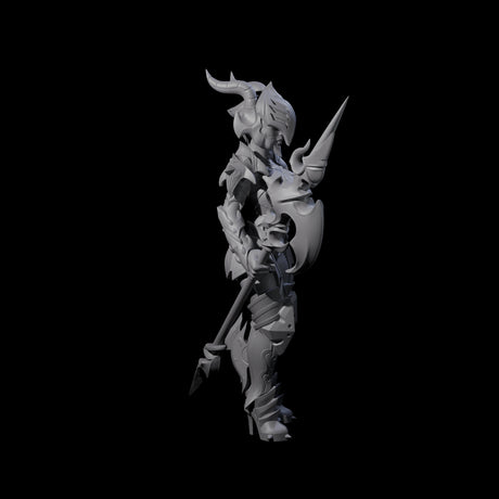 Ceremonial Dragon Guard Trooper Miniature for Dungeons and Dragons, Pathfinder or other TTRPGs