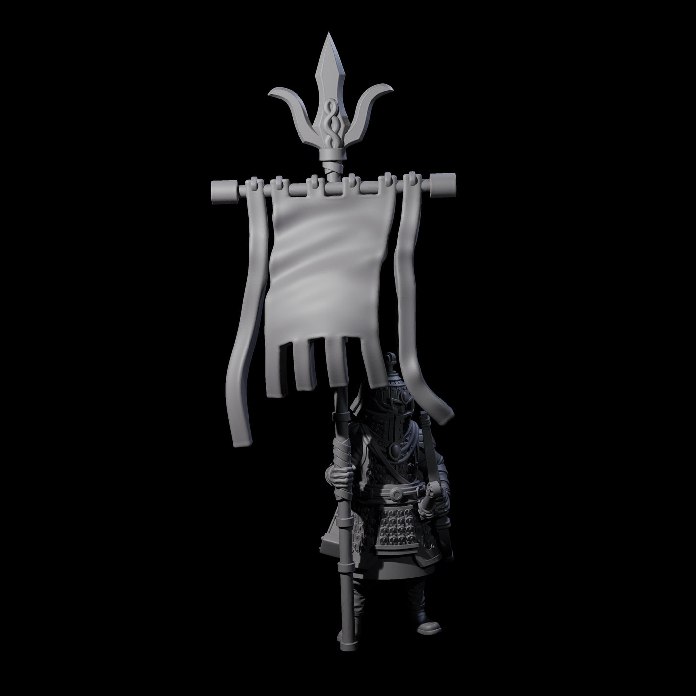 Ceremonial Human Standard Bearer Miniature for Dungeons and Dragons, Pathfinder or other TTRPGs