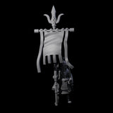 Ceremonial Human Standard Bearer Miniature for Dungeons and Dragons, Pathfinder or other TTRPGs