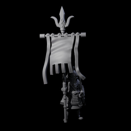 Ceremonial Human Standard Bearer Miniature for Dungeons and Dragons, Pathfinder or other TTRPGs