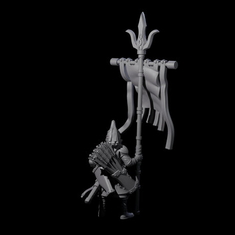 Ceremonial Human Standard Bearer Miniature for Dungeons and Dragons, Pathfinder or other TTRPGs