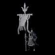 Ceremonial Human Standard Bearer Miniature for Dungeons and Dragons, Pathfinder or other TTRPGs