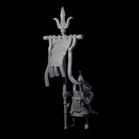 Ceremonial Human Standard Bearer Miniature for Dungeons and Dragons, Pathfinder or other TTRPGs