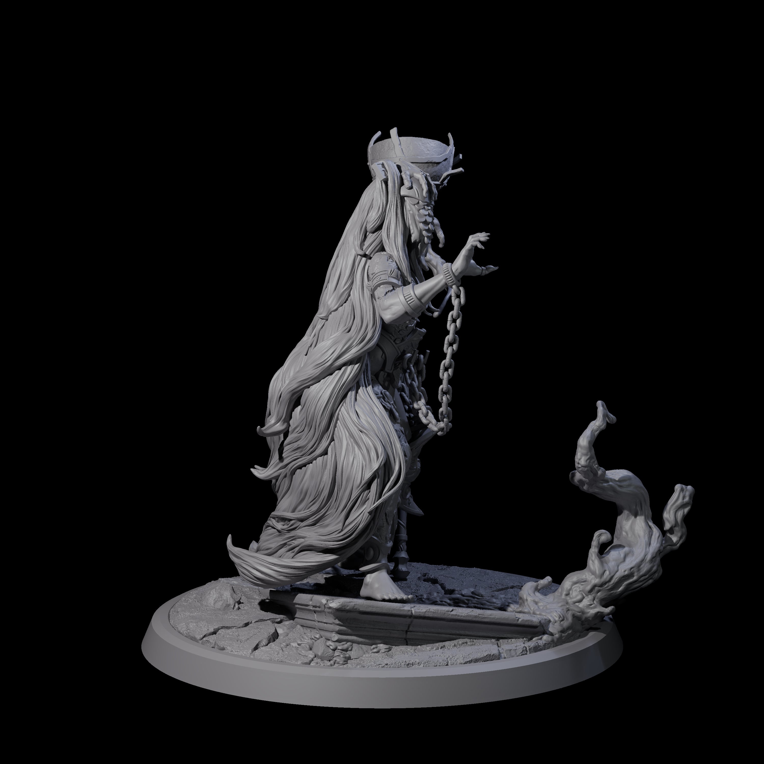 Chainbound Kyton Priestess C Miniature for Dungeons and Dragons, Pathfinder or other TTRPGs