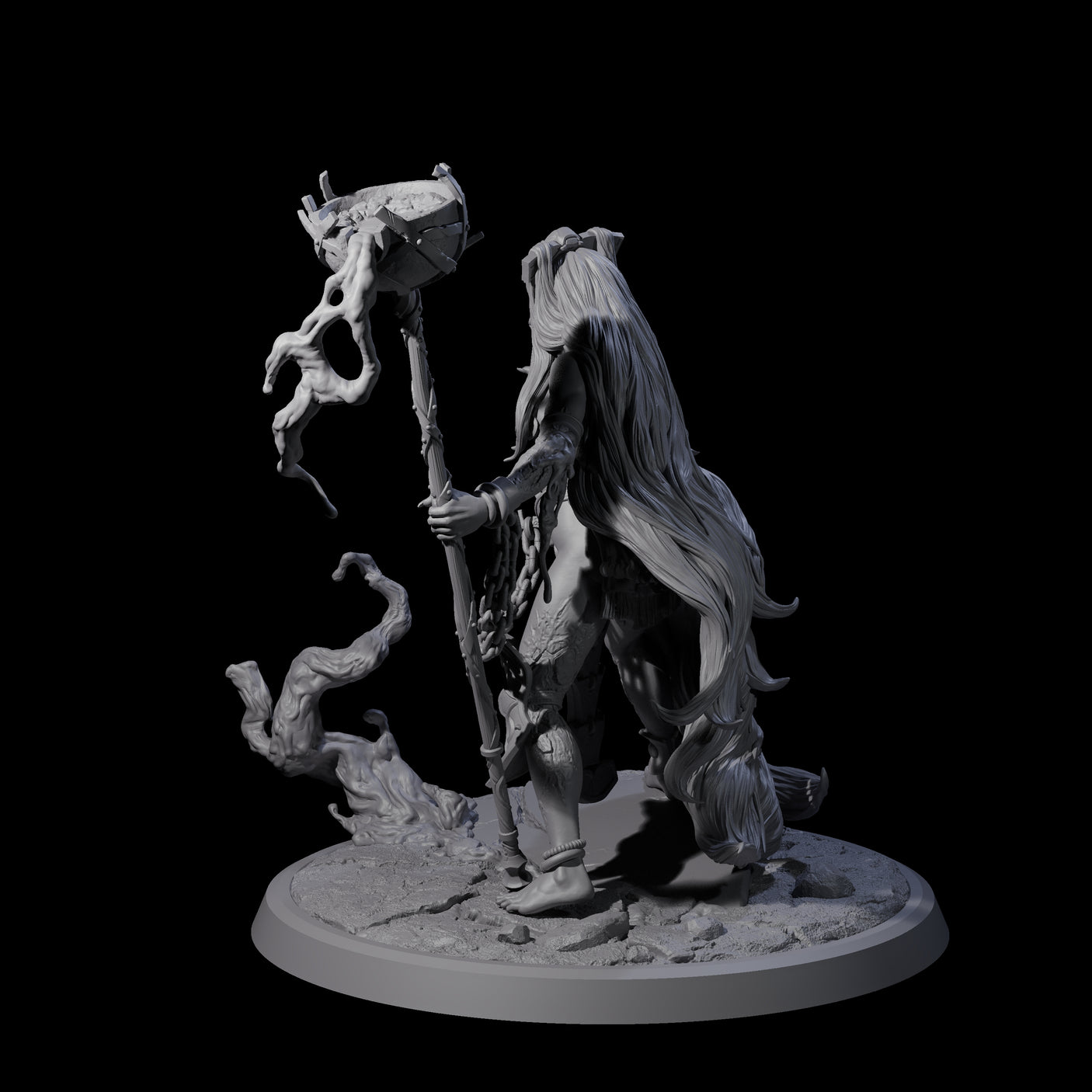 Chainbound Kyton Priestess C Miniature for Dungeons and Dragons, Pathfinder or other TTRPGs