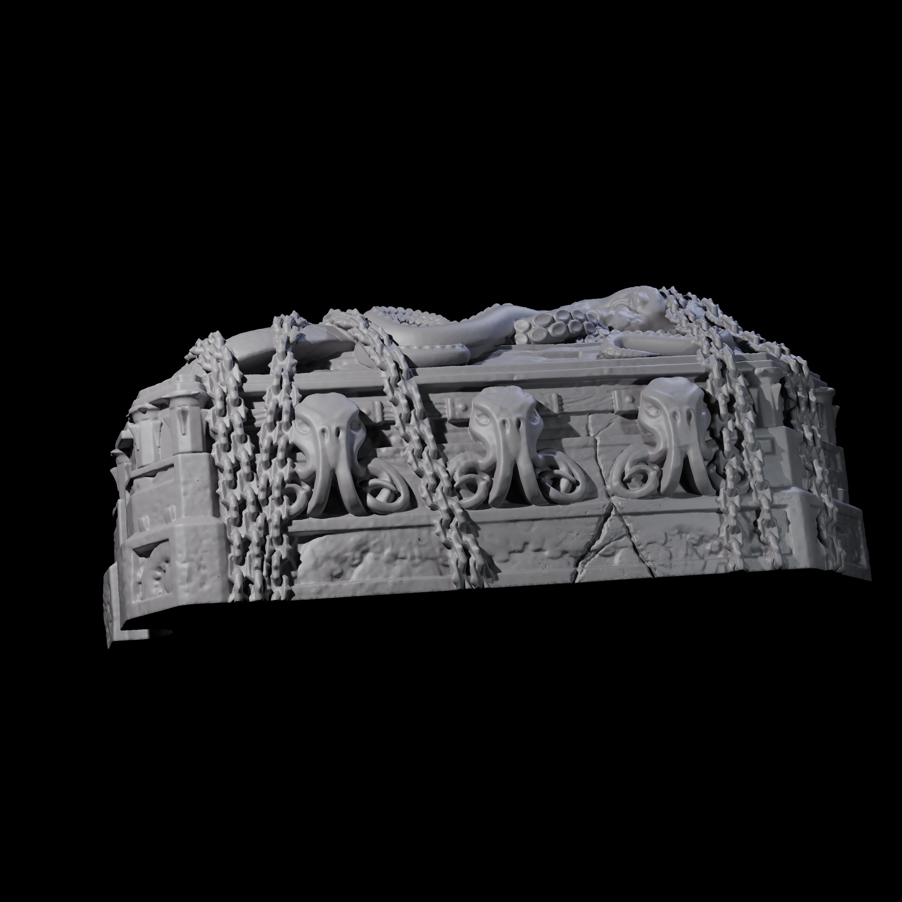 Chained Eldritch Sarcophagus Miniature for Dungeons and Dragons, Pathfinder or other TTRPGs