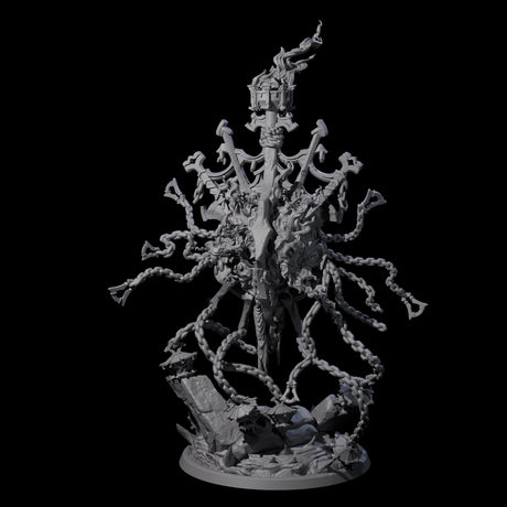 Chained Flaming Angel Miniature for Dungeons and Dragons, Pathfinder or other TTRPGs