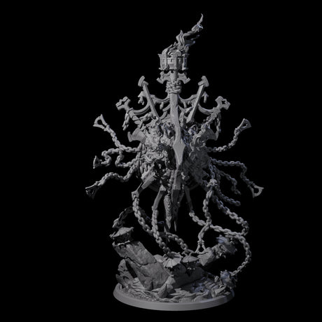 Chained Flaming Angel Miniature for Dungeons and Dragons, Pathfinder or other TTRPGs