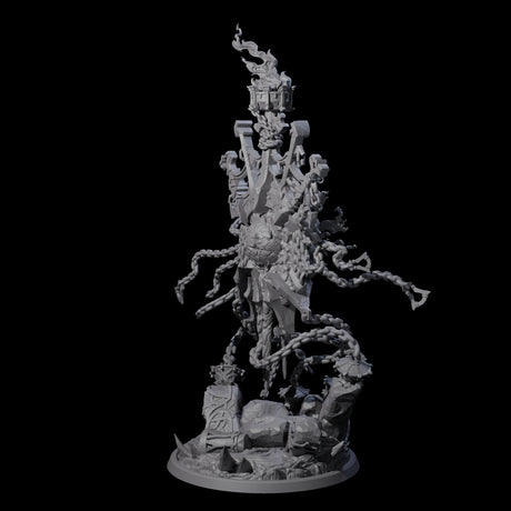 Chained Flaming Angel Miniature for Dungeons and Dragons, Pathfinder or other TTRPGs