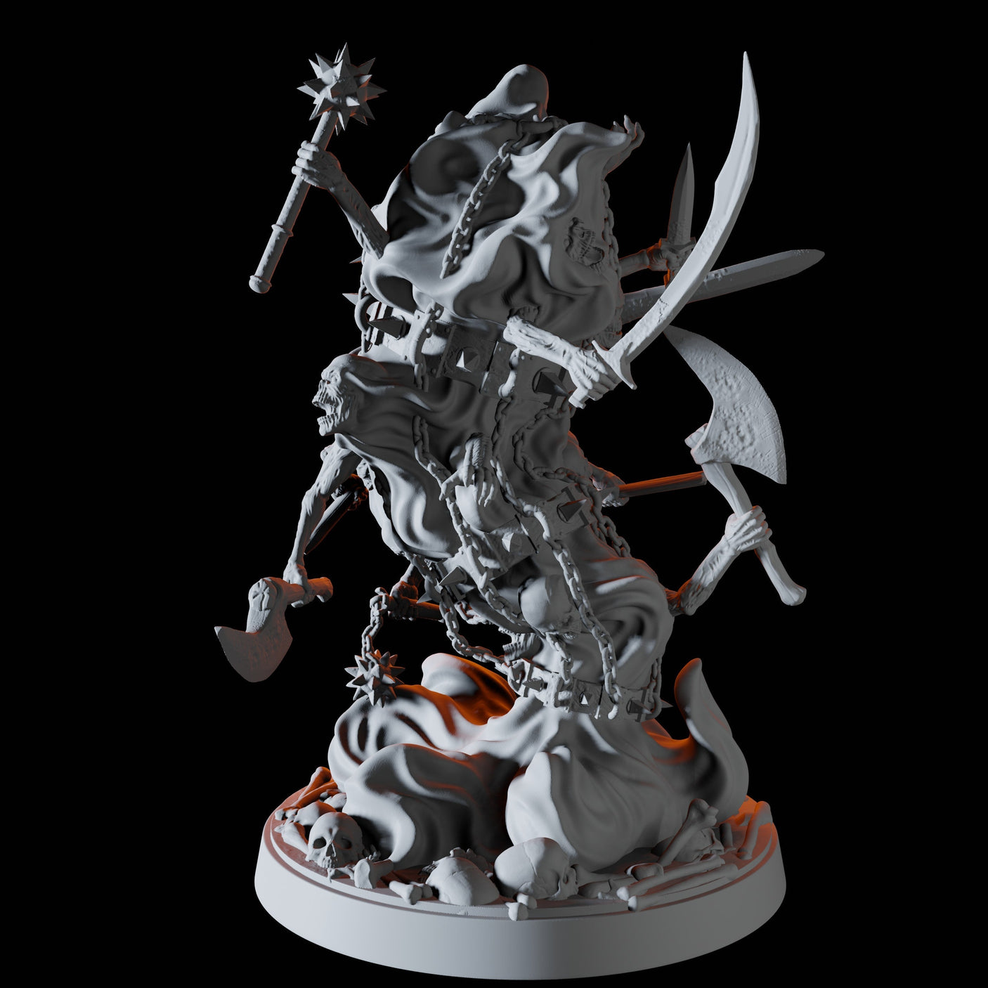 Chained Ghosts Miniature for Dungeons and Dragons, Pathfinder or other TTRPGs