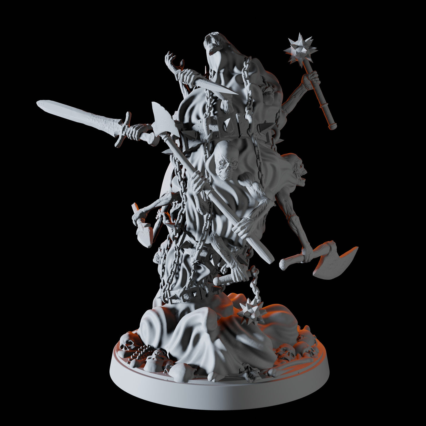 Chained Ghosts Miniature for Dungeons and Dragons, Pathfinder or other TTRPGs