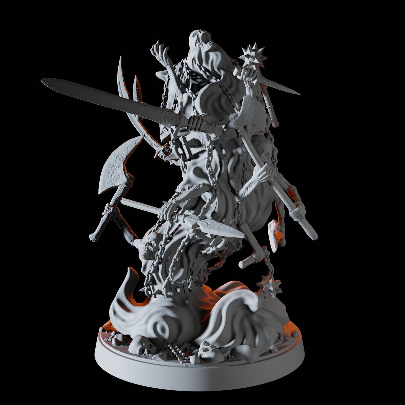 Chained Ghosts Miniature for Dungeons and Dragons, Pathfinder or other TTRPGs