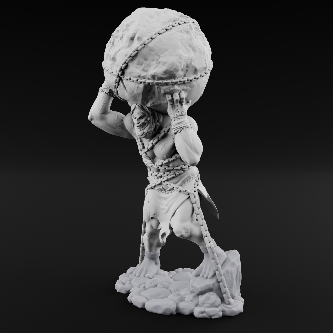 Chained Titan Prisoner Miniature for Dungeons and Dragons, Pathfinder or other TTRPGs