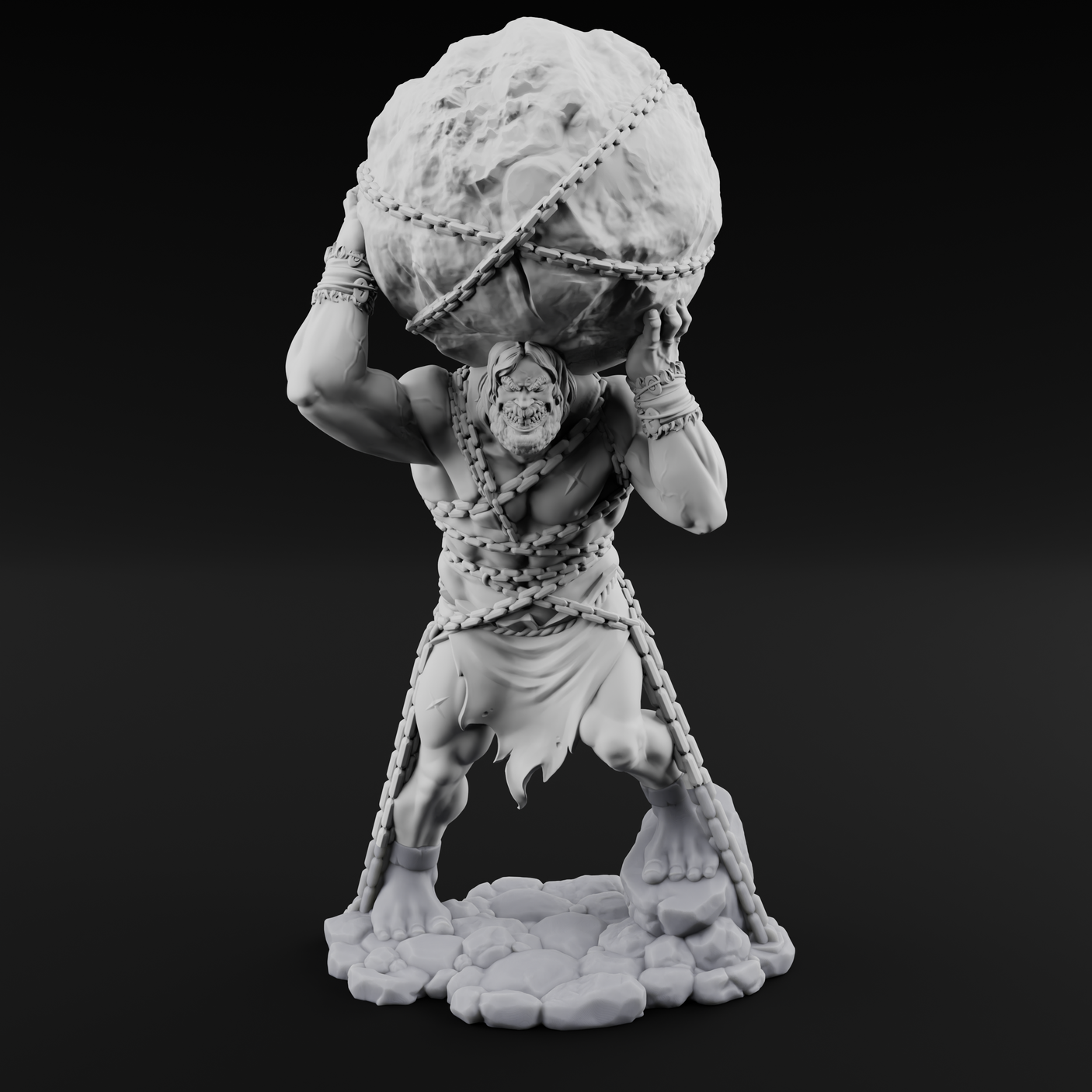 Chained Titan Prisoner Miniature for Dungeons and Dragons, Pathfinder or other TTRPGs