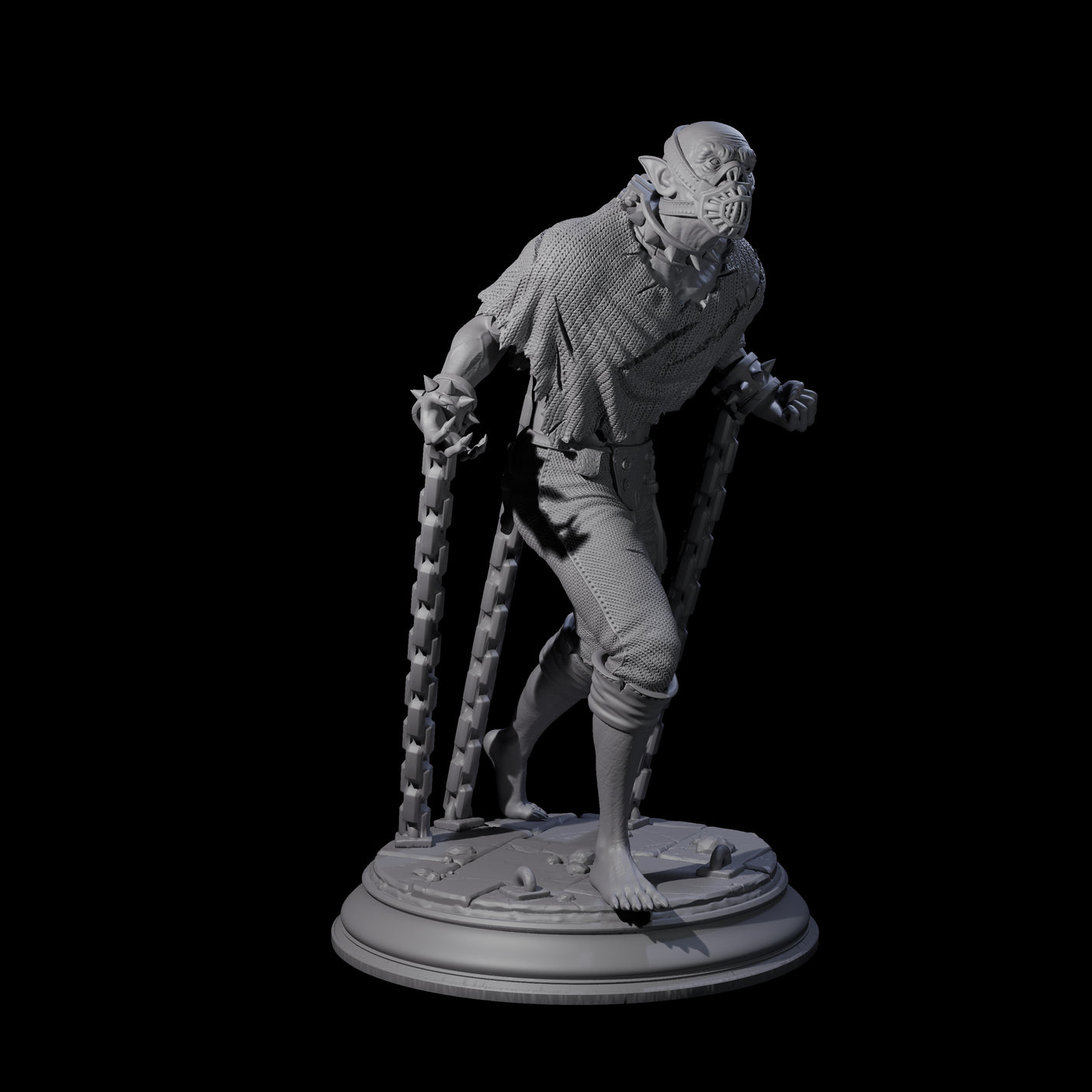 Chained Vampire Thrall A Miniature for Dungeons and Dragons, Pathfinder or other TTRPGs