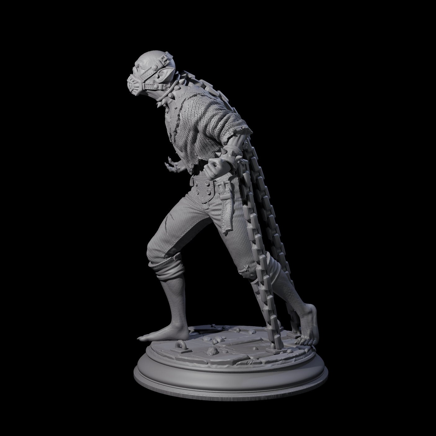 Chained Vampire Thrall A Miniature for Dungeons and Dragons, Pathfinder or other TTRPGs