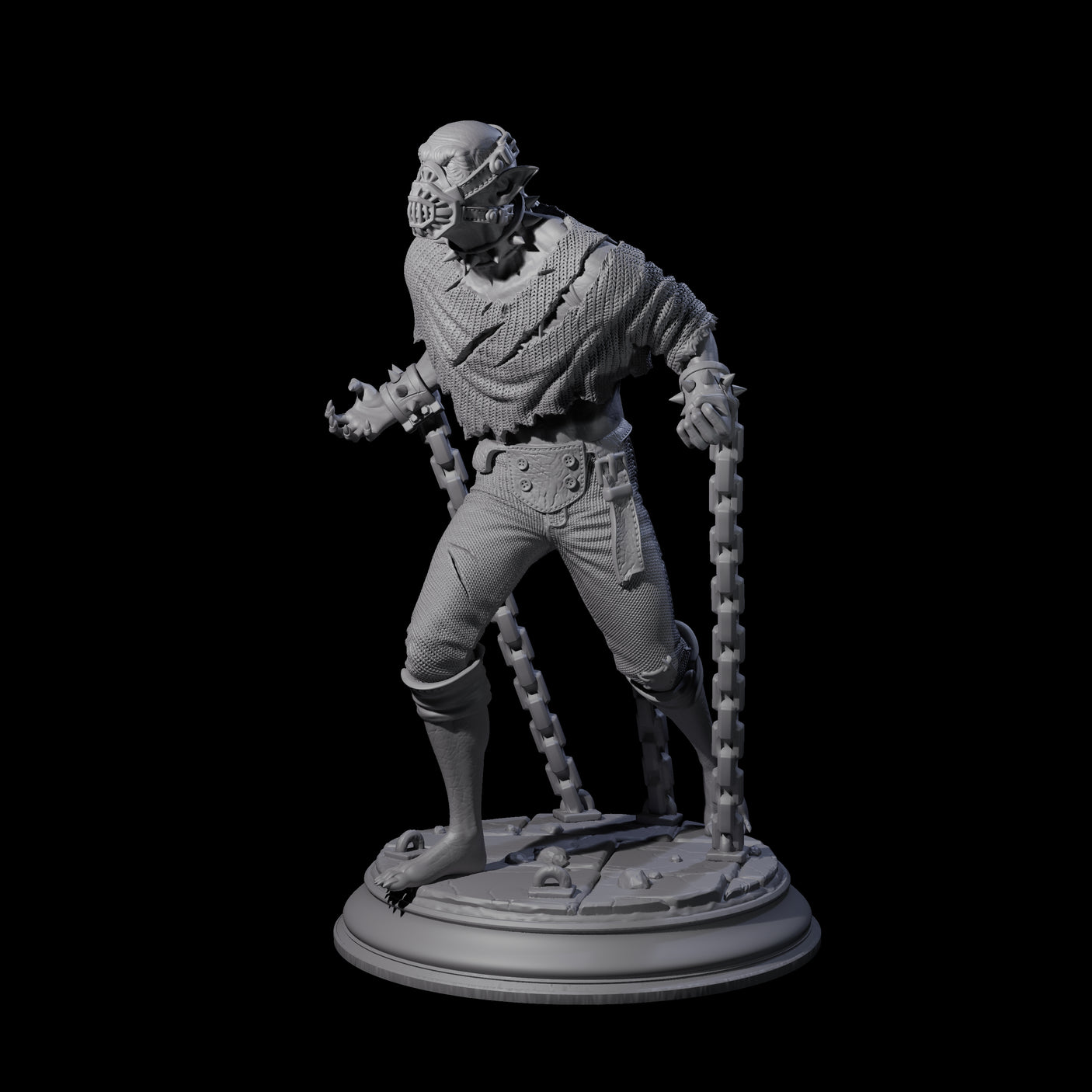 Chained Vampire Thrall A Miniature for Dungeons and Dragons, Pathfinder or other TTRPGs