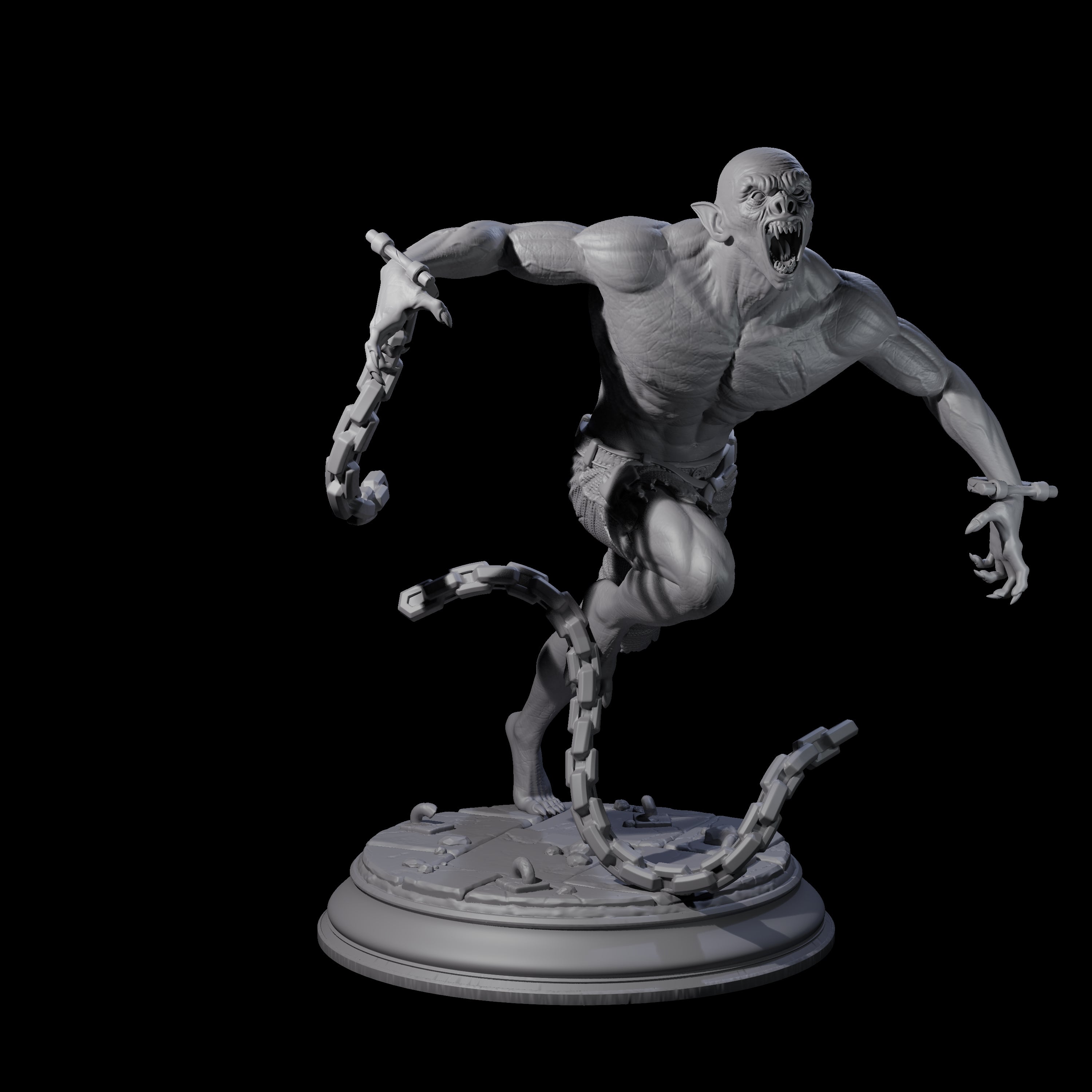 Chained Vampire Thrall C Miniature for Dungeons and Dragons, Pathfinder or other TTRPGs