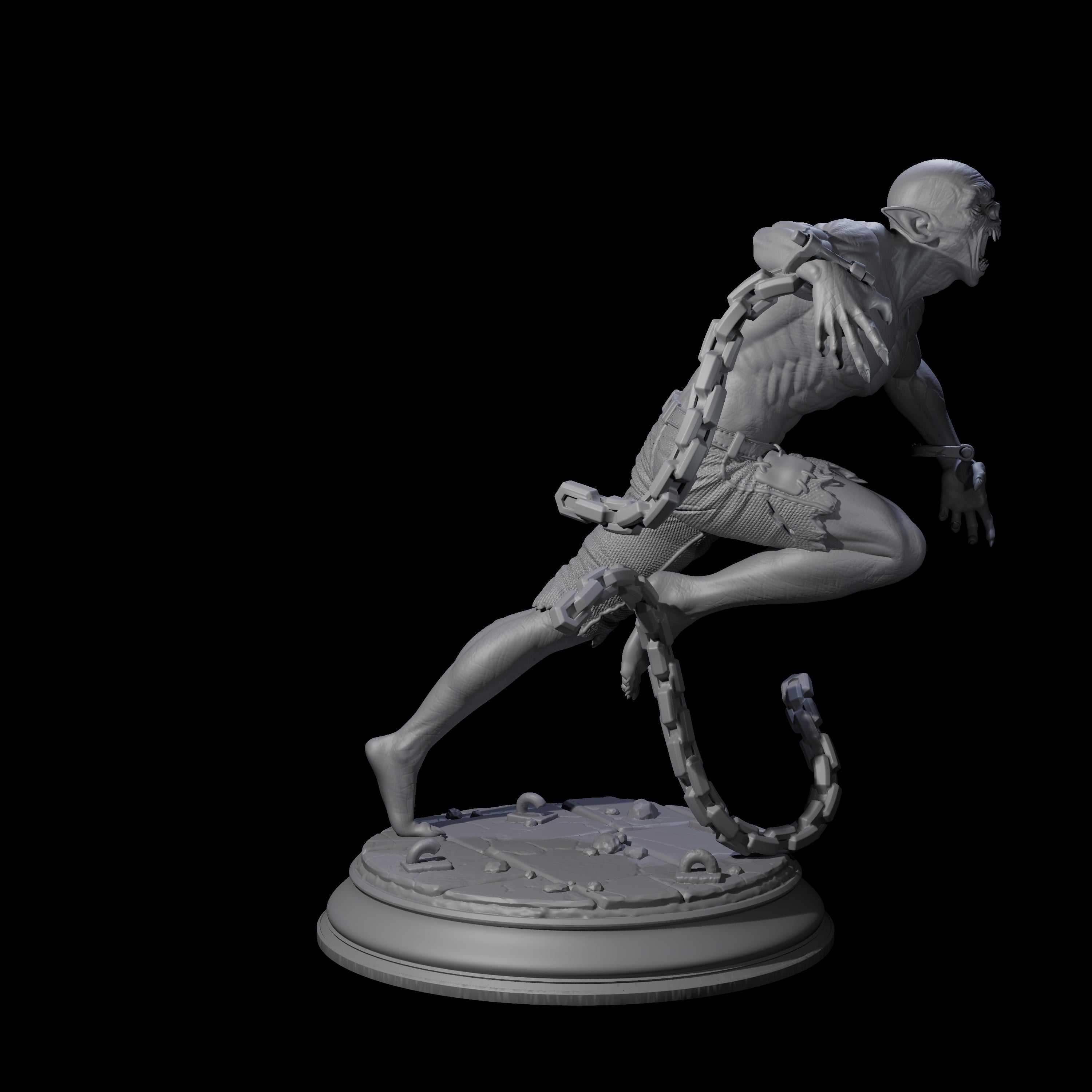 Chained Vampire Thrall C Miniature for Dungeons and Dragons, Pathfinder or other TTRPGs