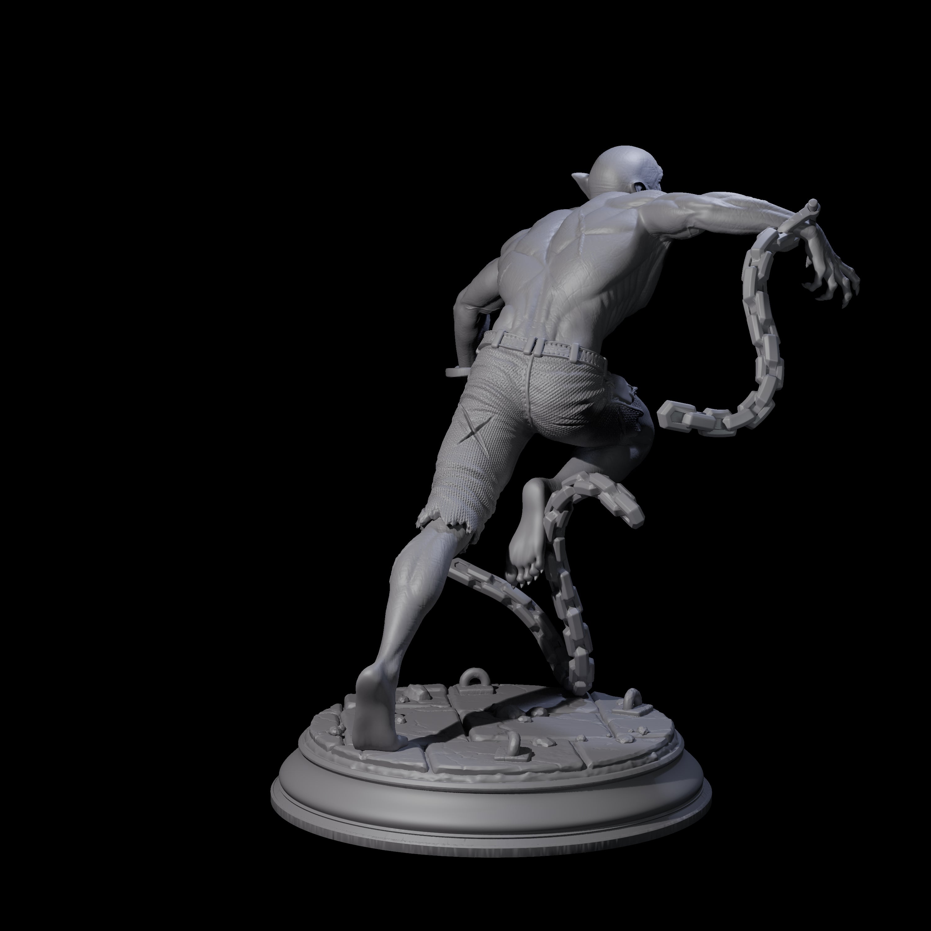 Chained Vampire Thrall C Miniature for Dungeons and Dragons, Pathfinder or other TTRPGs