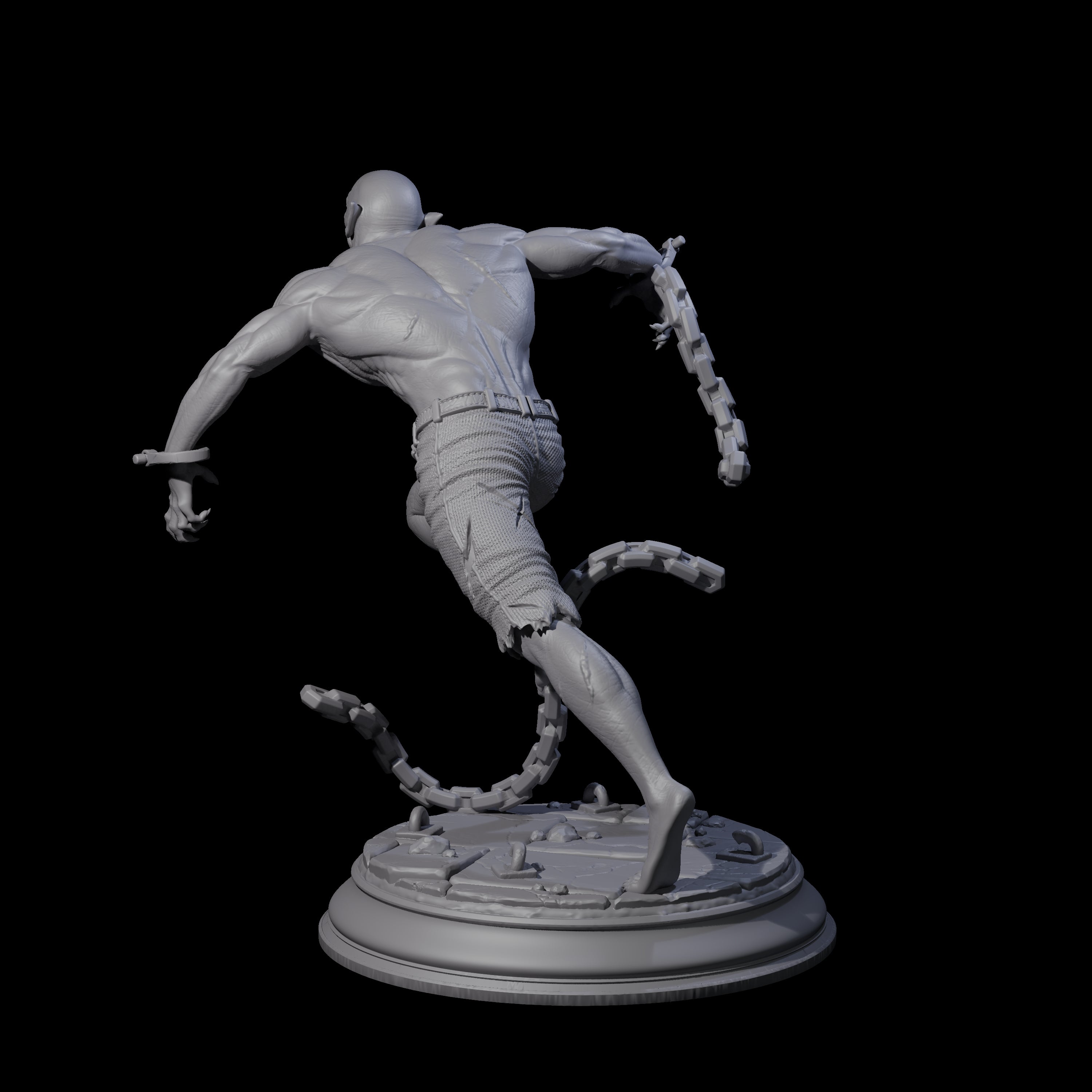 Chained Vampire Thrall C Miniature for Dungeons and Dragons, Pathfinder or other TTRPGs