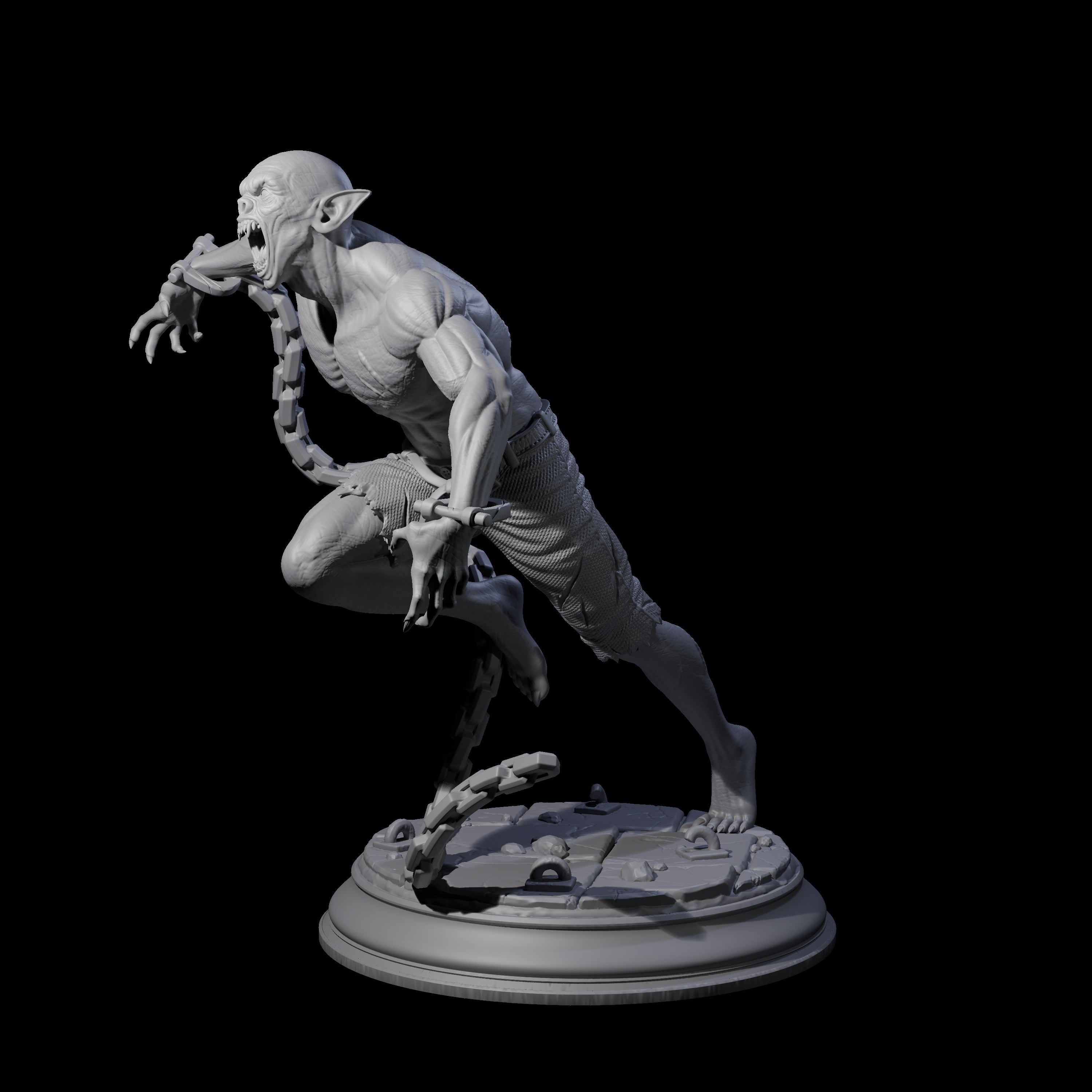 Chained Vampire Thrall C Miniature for Dungeons and Dragons, Pathfinder or other TTRPGs