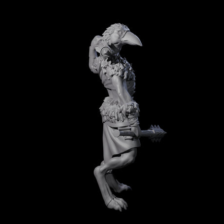 Challenging Kenku Barbarian Miniature for Dungeons and Dragons, Pathfinder or other TTRPGs